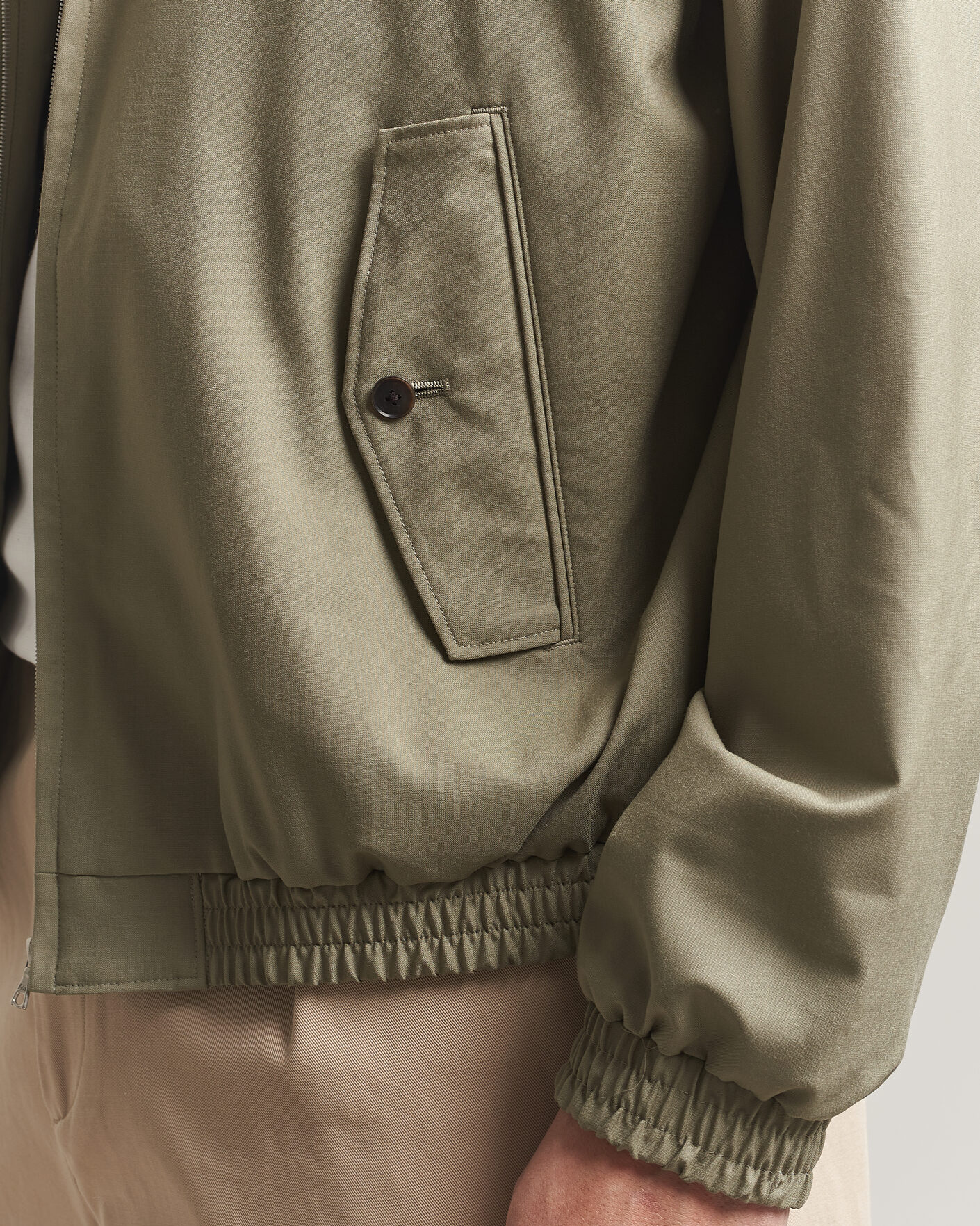 Herren | Jacken | Auralee | Wool Zip Bomber Jacket Light Khaki