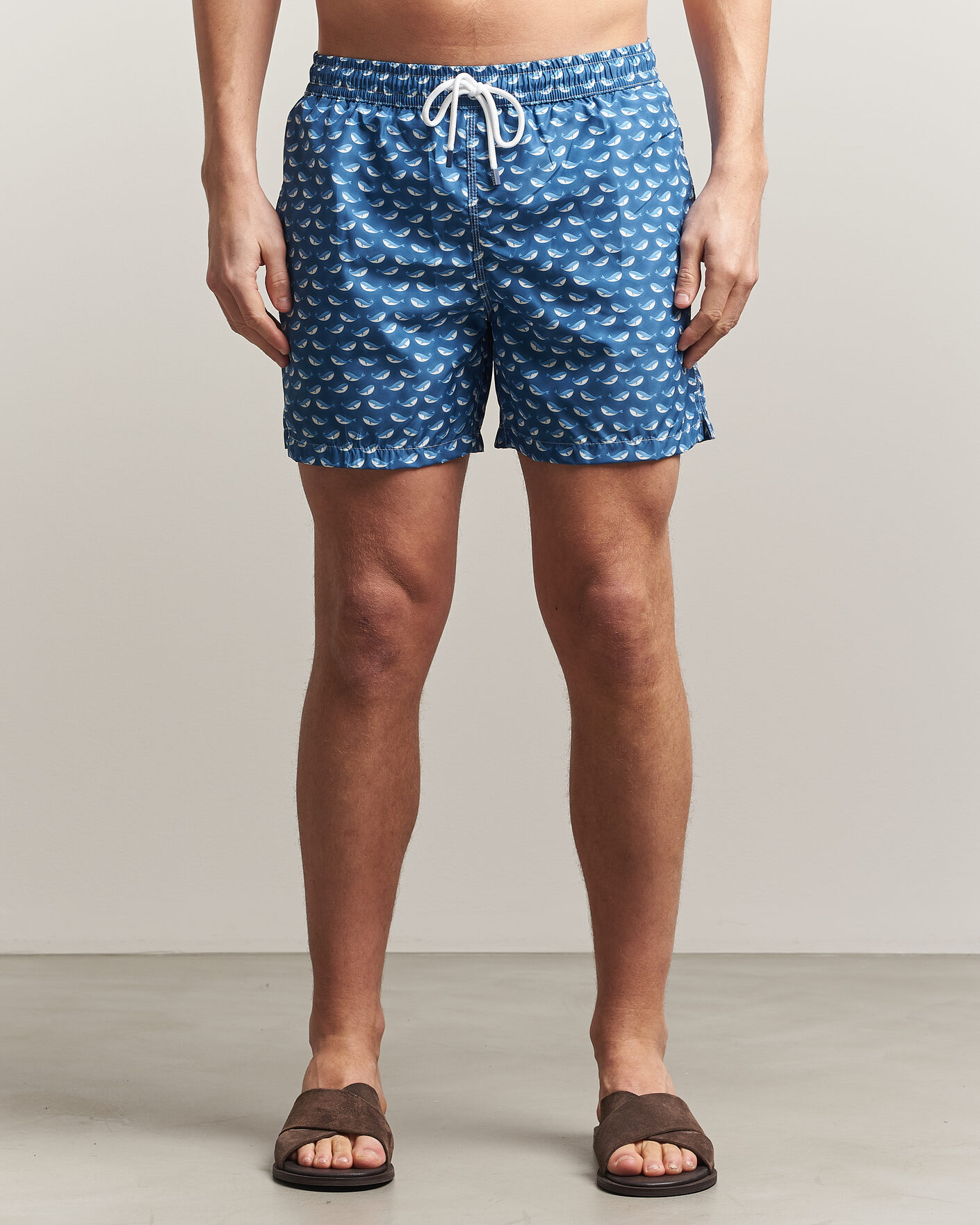 Herren | Badehosen | Fedeli | Madeira Swim Trunk Blue Whales