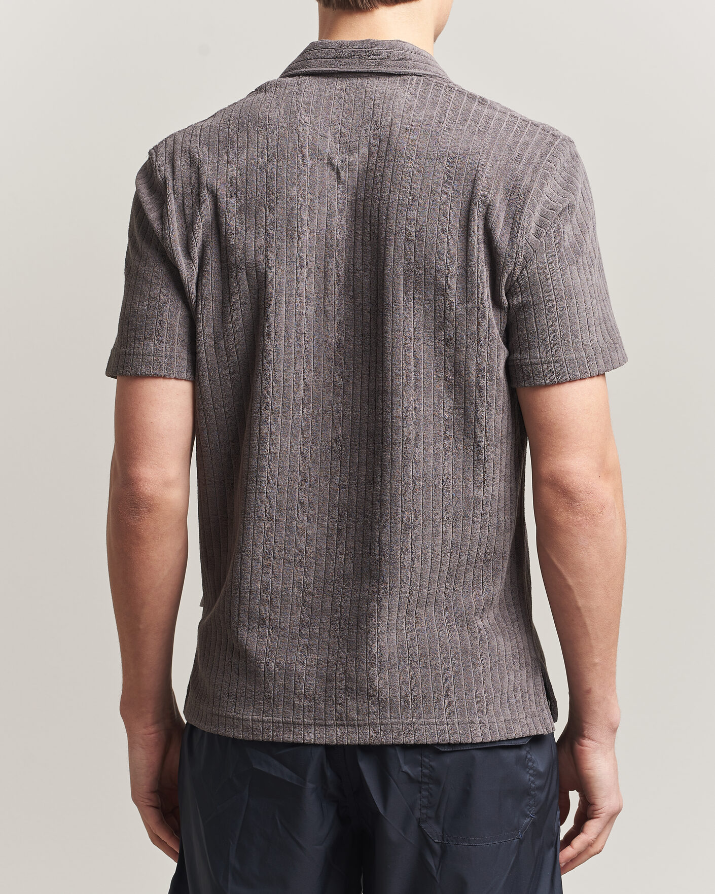 Herren | Poloshirts | Fedeli | Rib Terry Polo Taupe