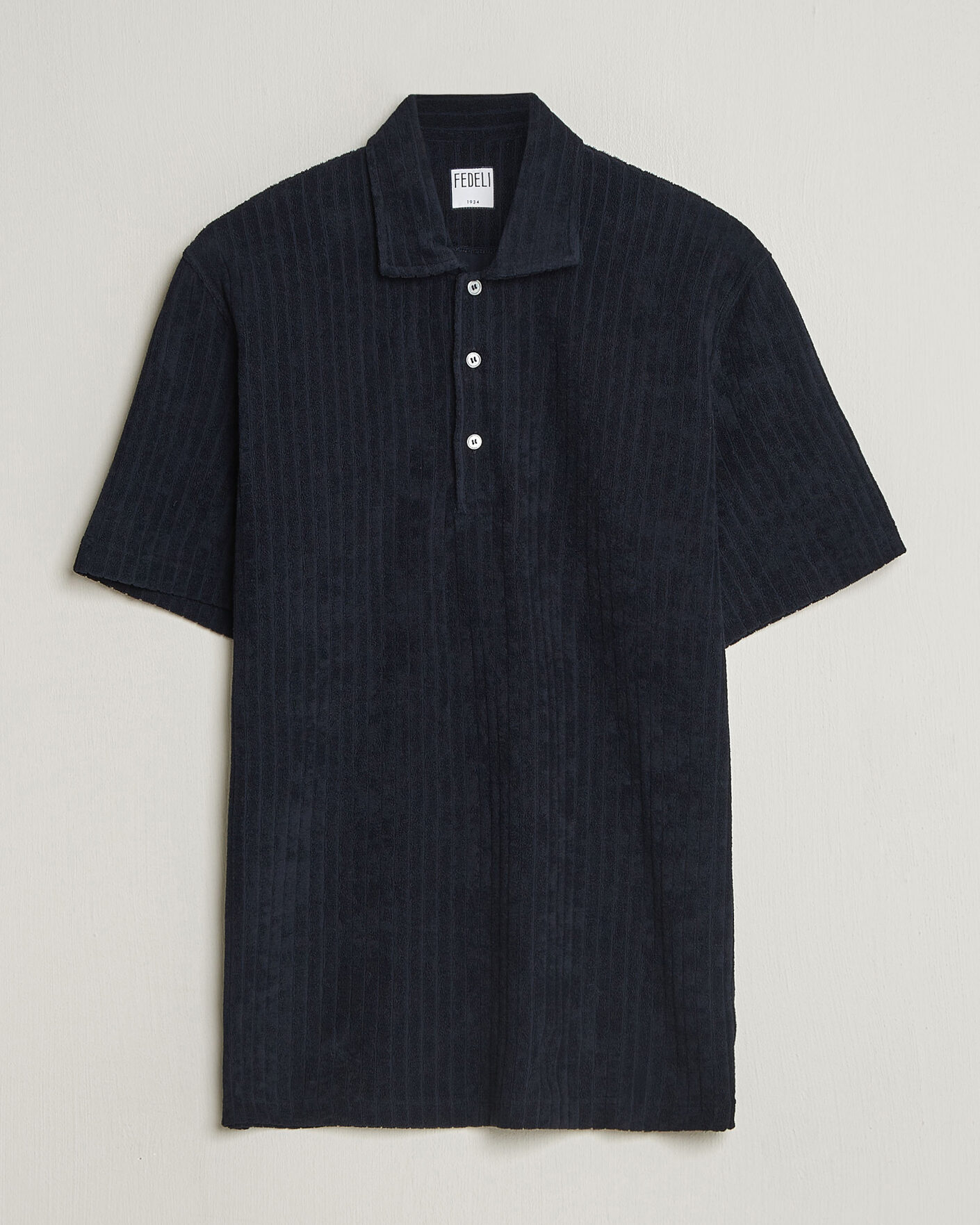 Herren | Poloshirts | Fedeli | Rib Terry Polo Navy