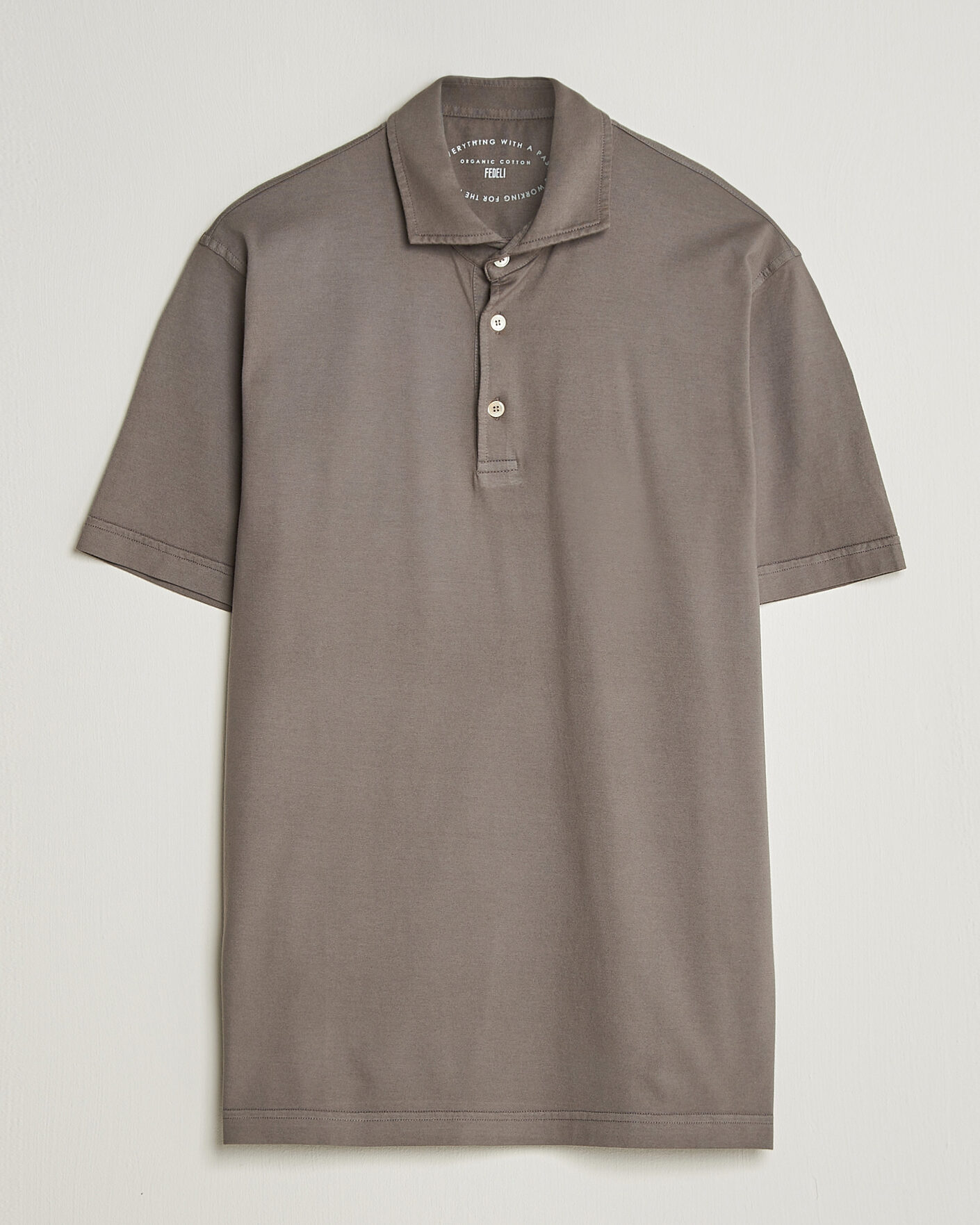 Herren | Poloshirts | Fedeli | Zero Organic Cotton Polo Taupe
