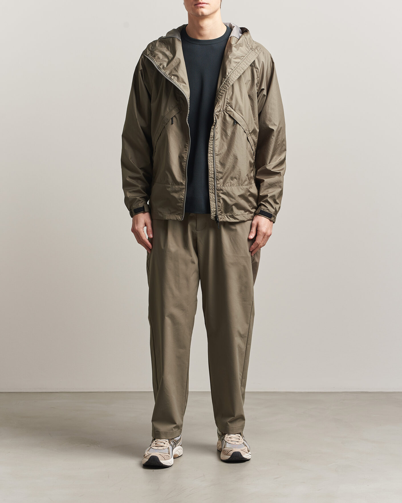 Herren | Jacken | Goldwin | Rip Stop Hooded Jacket Sand