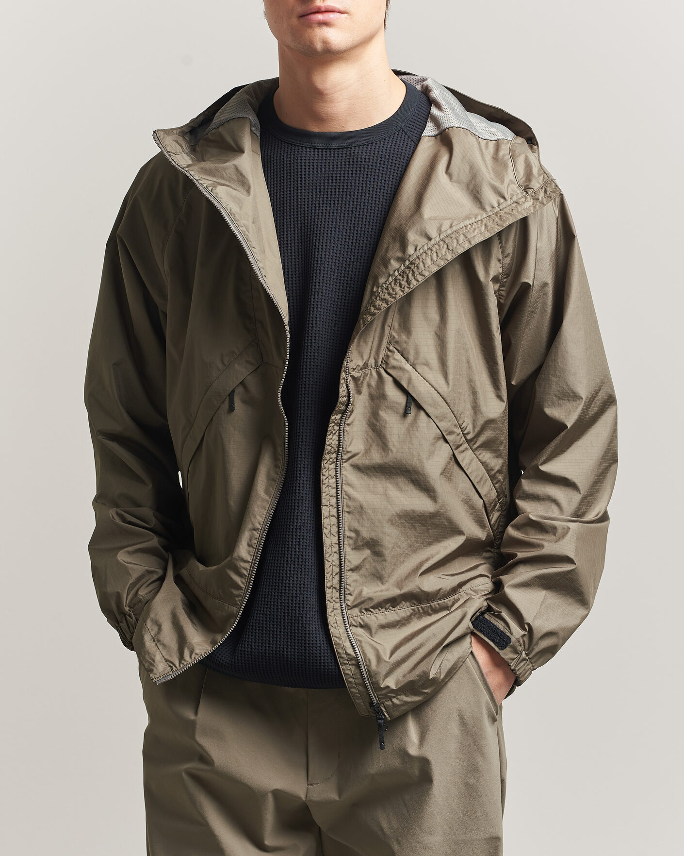 Herren | Jacken | Goldwin | Rip Stop Hooded Jacket Sand