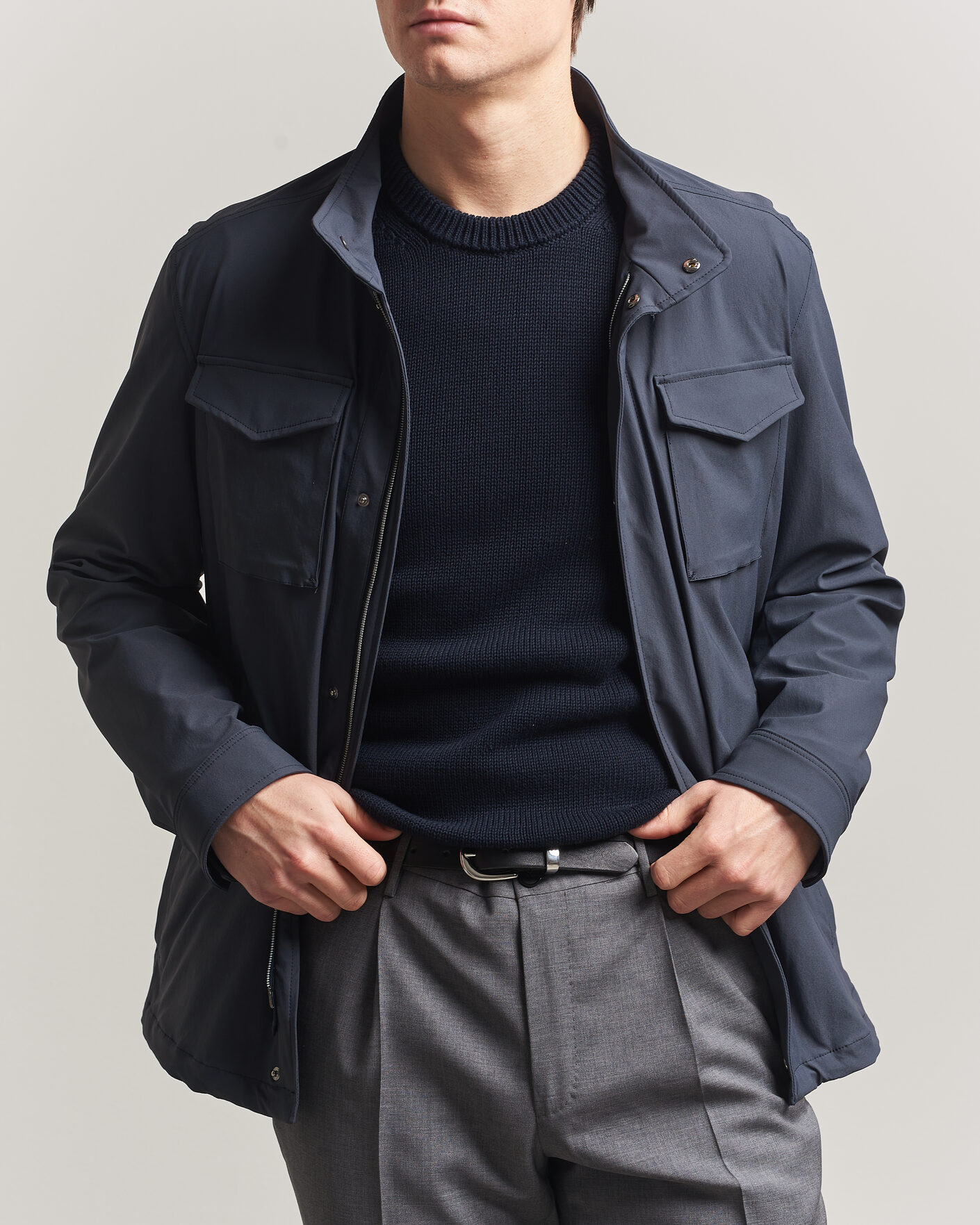 Herren | Jacken | Herno | Soft Nylon Field Jacket Navy