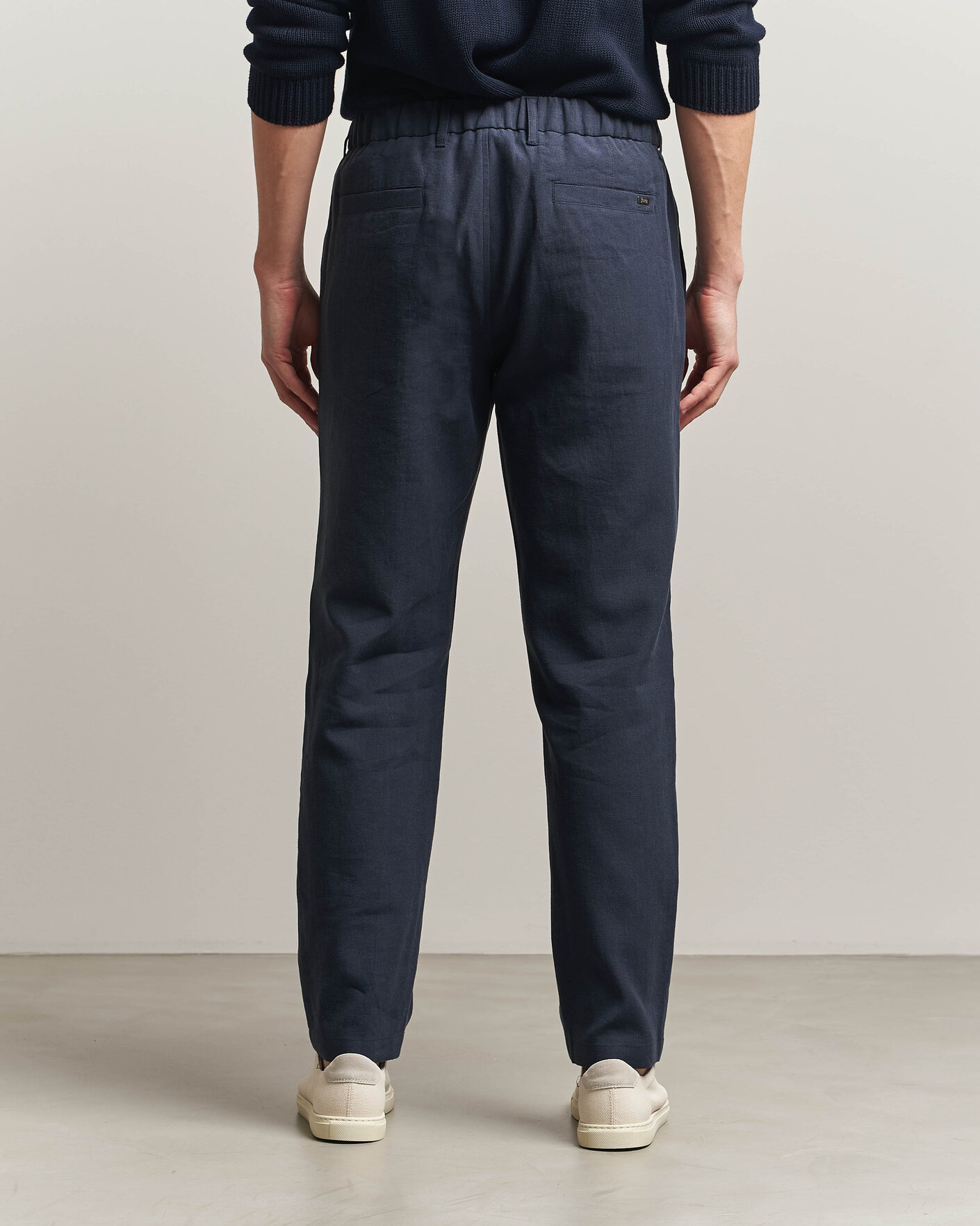Herren | Hosen | Herno | Cotton/Linen Drawstring Pants Navy