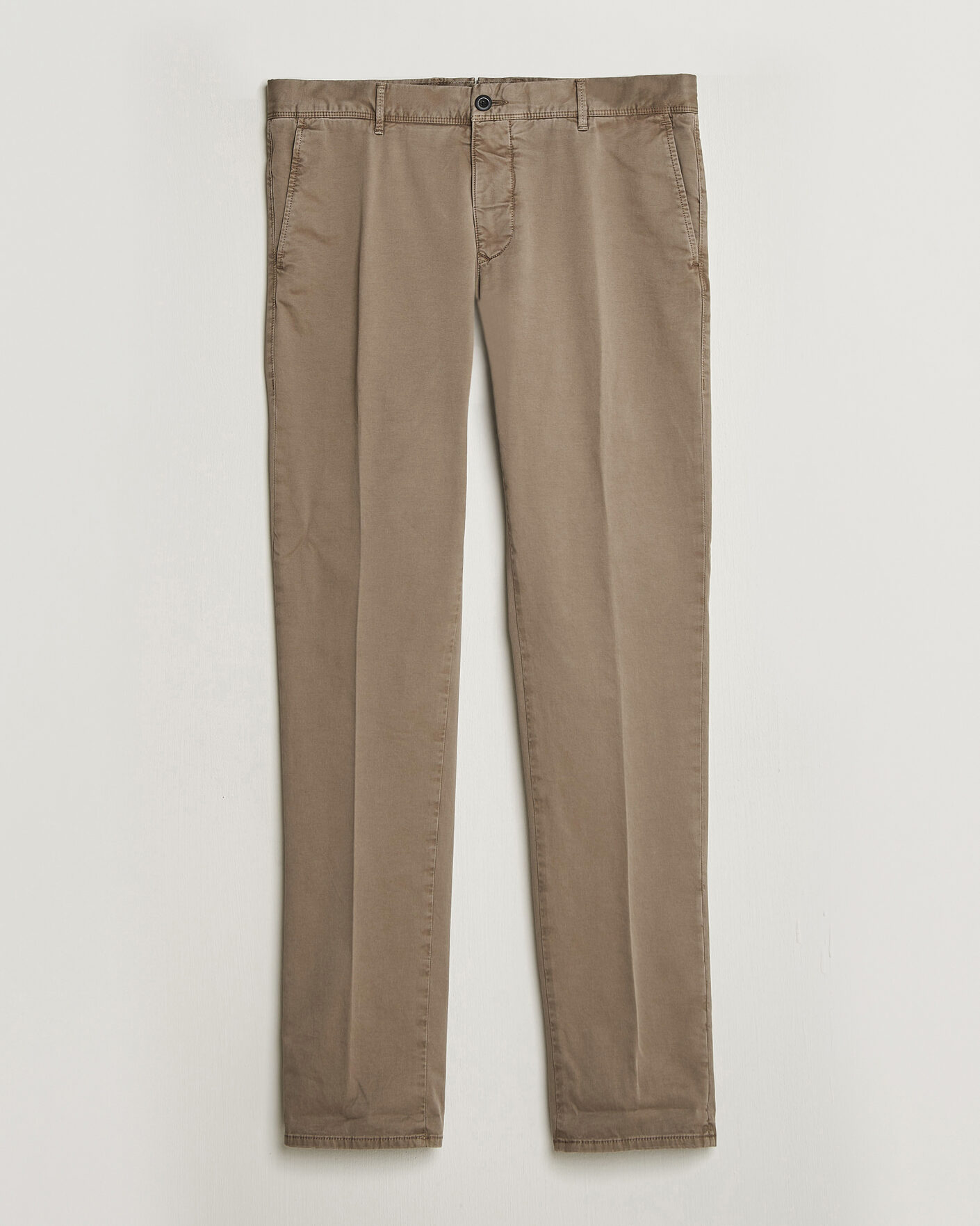 Herren | Hosen | Incotex | Slim Fit Garment Dyed Slacks Taupe