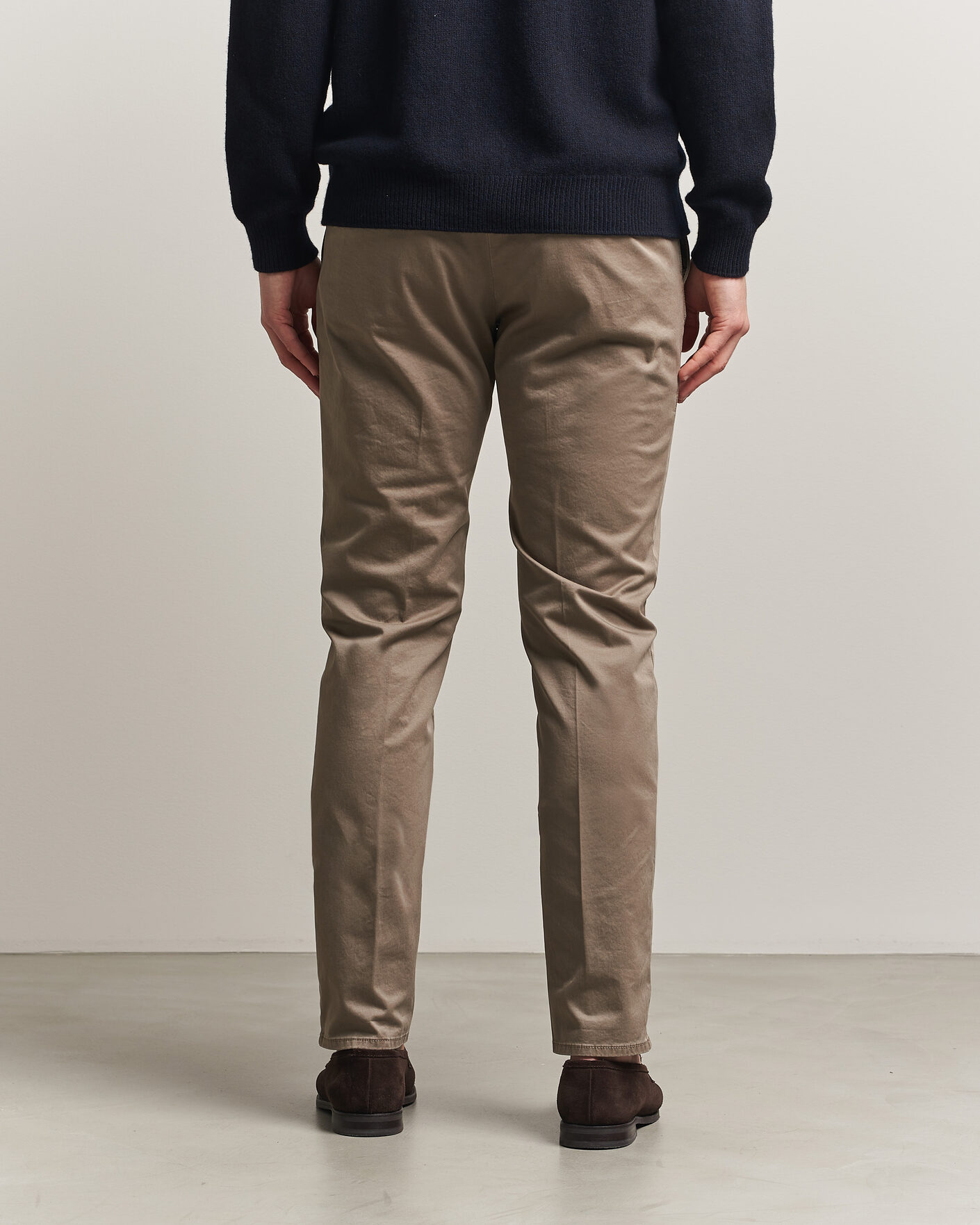 Herren | Hosen | Incotex | Slim Fit Garment Dyed Slacks Taupe