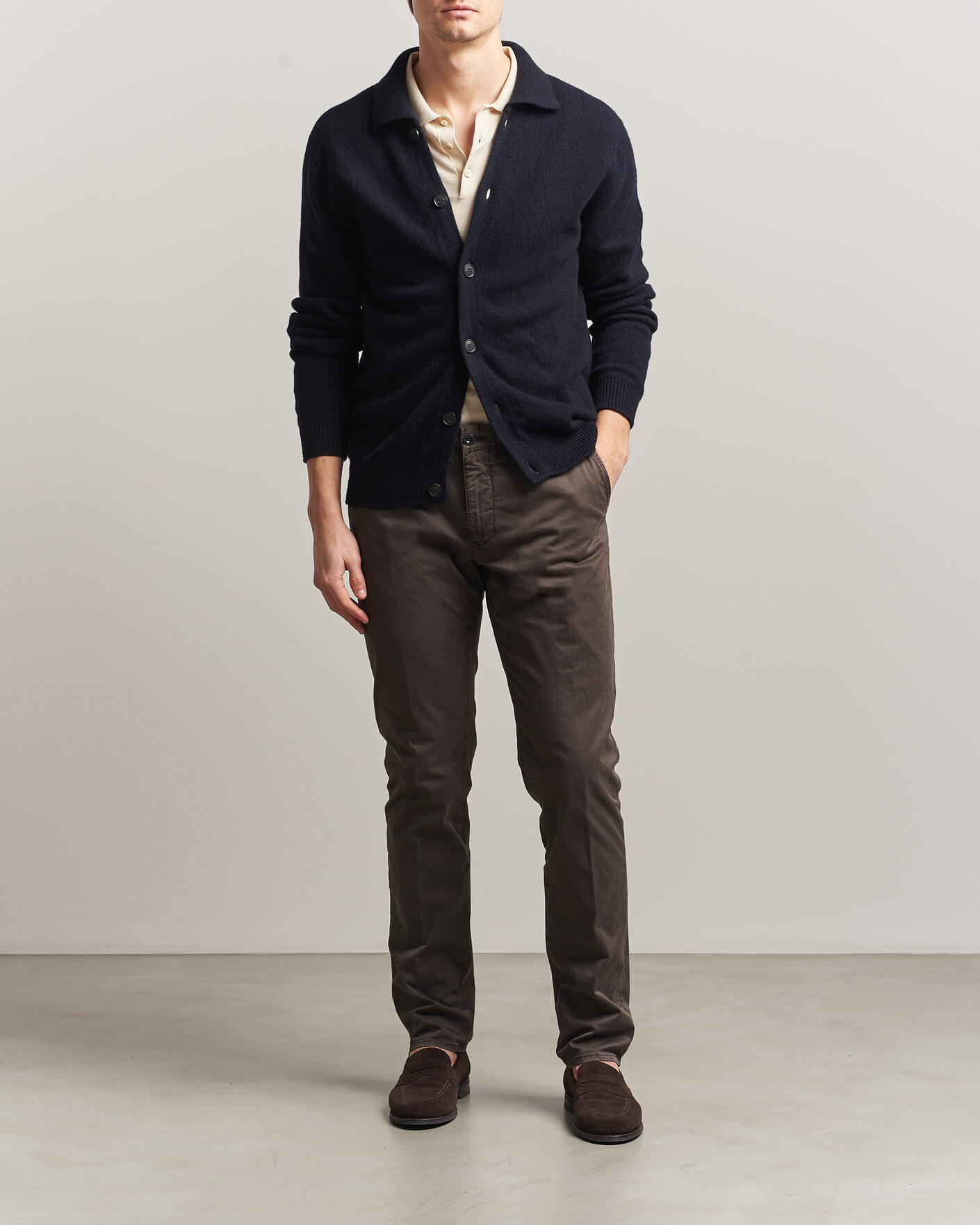 Herren | Hosen | Incotex | Slim Fit Garment Dyed Slacks Dark Brown