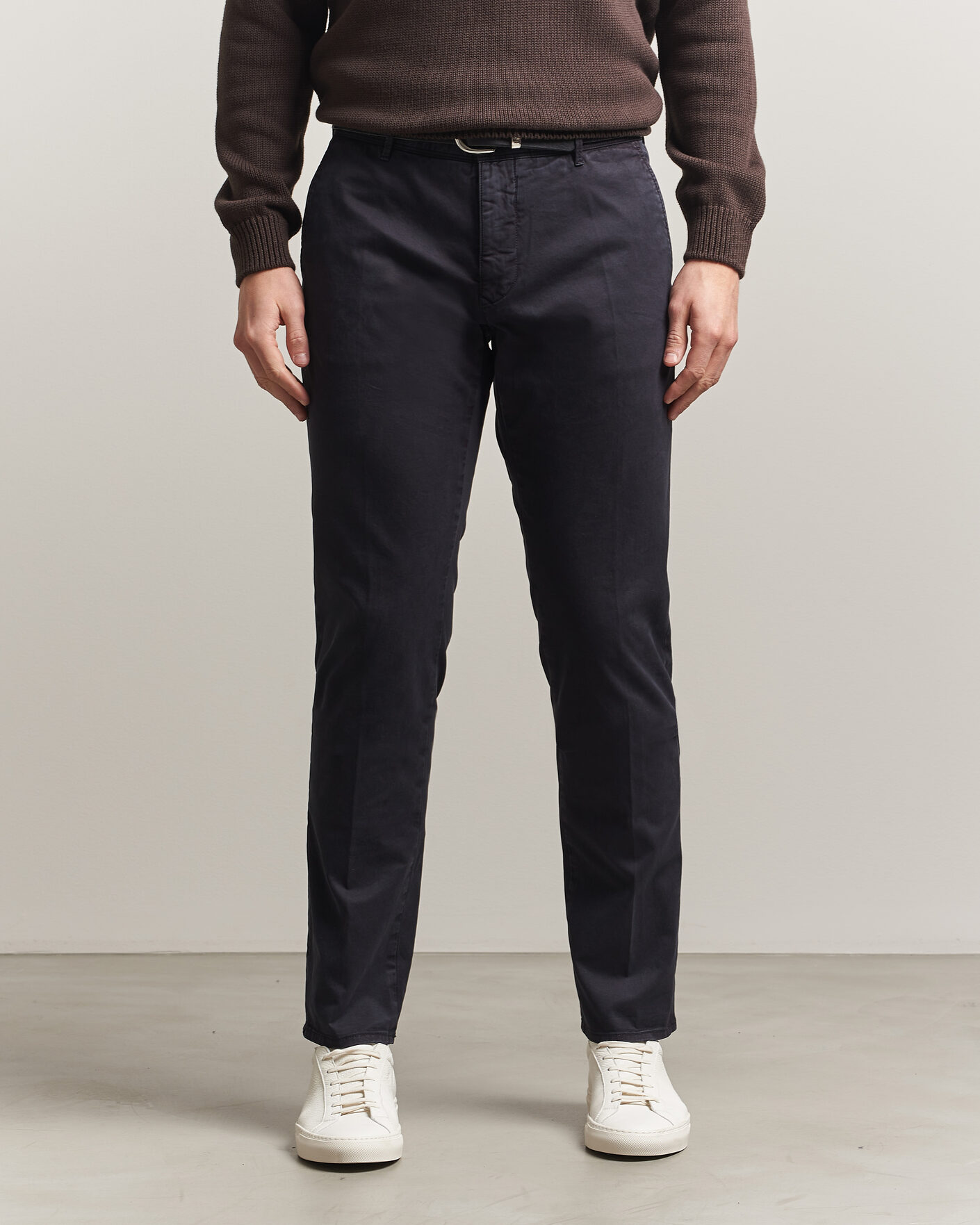 Herren | Hosen | Incotex | Slim Fit Garment Dyed Slacks Navy