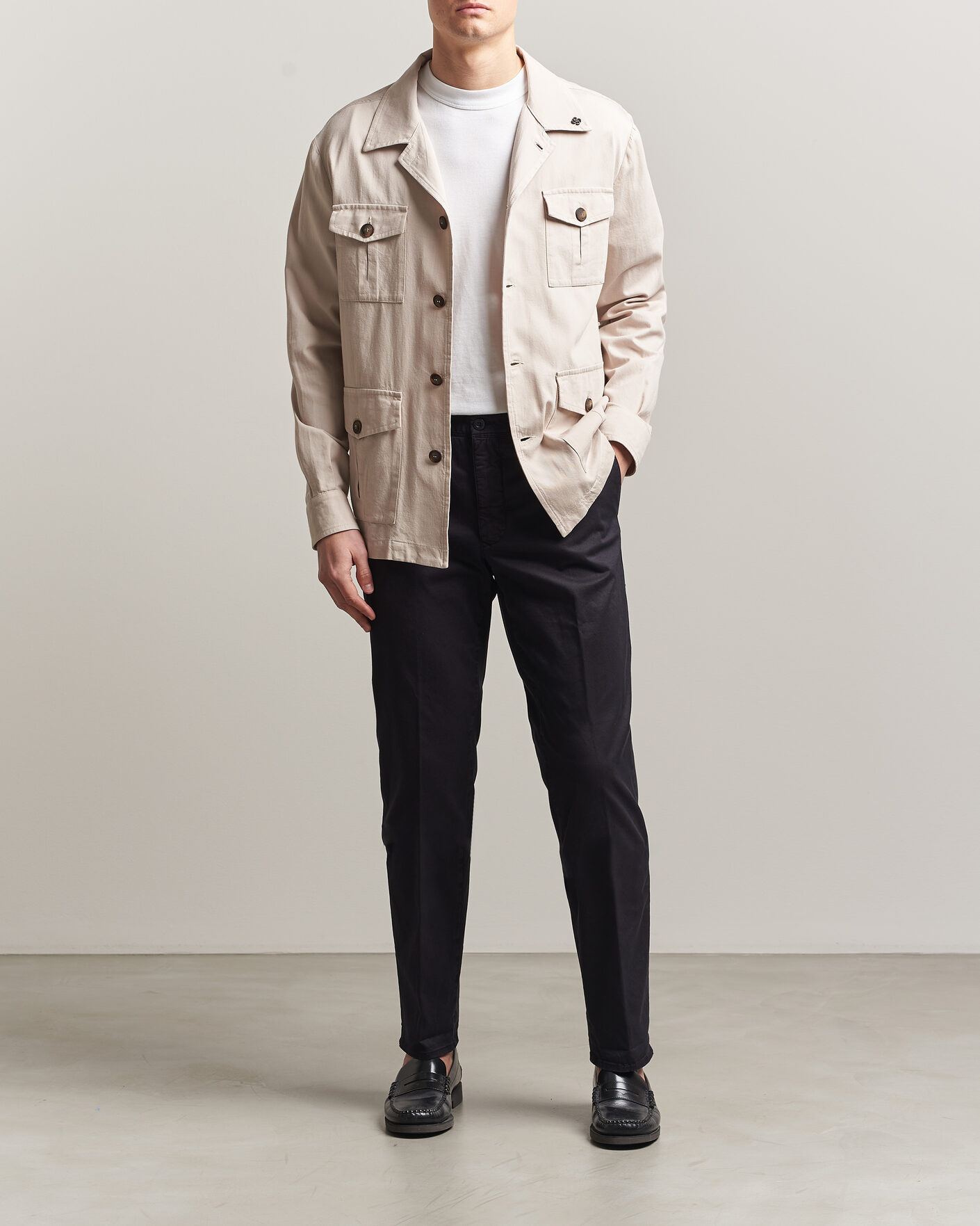 Herren | Hosen | Incotex | Regular Fit Garment Dyed Slacks Navy