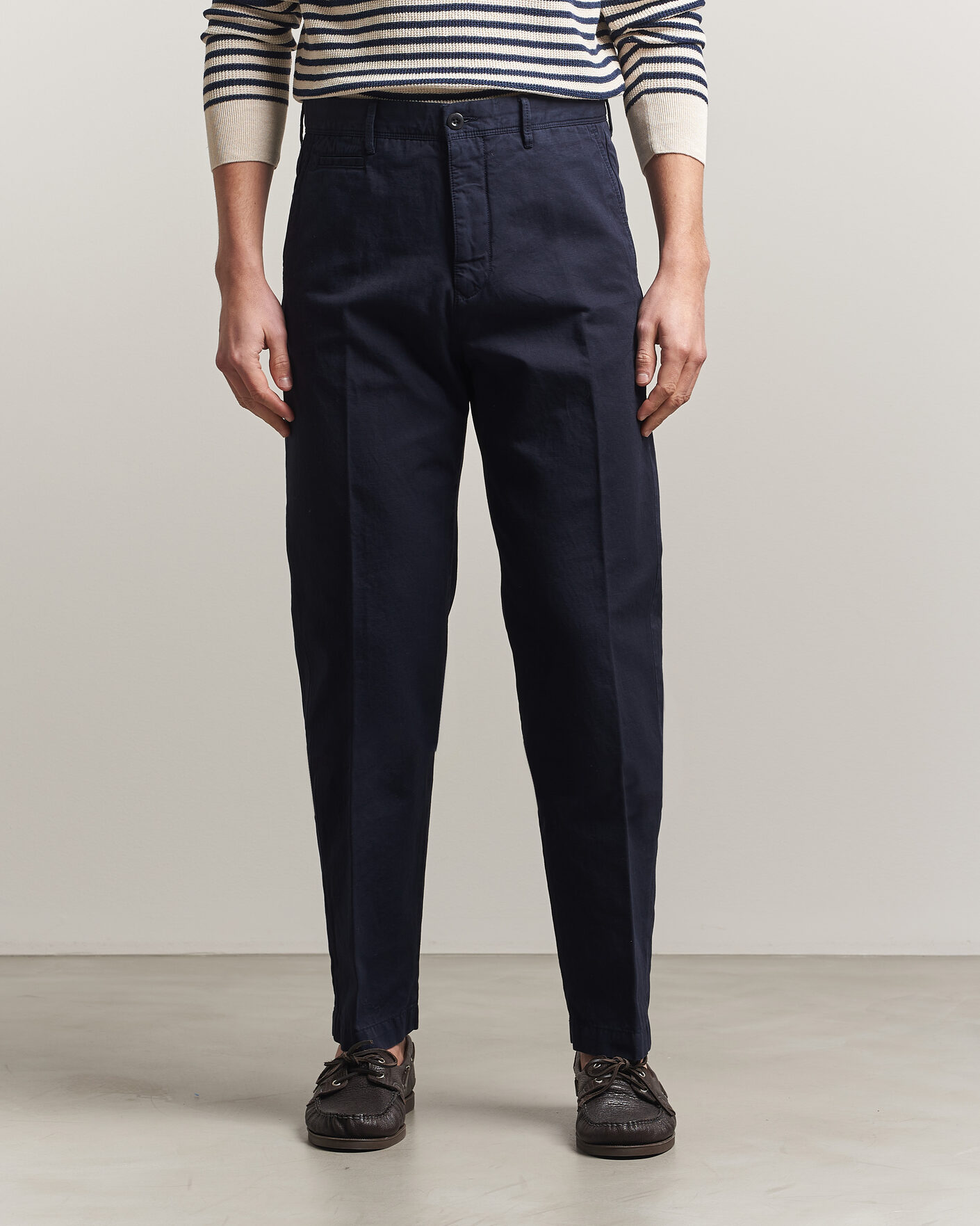 Herren | Hosen | Incotex | Regular Fit Cotton/Linen Slacks Navy