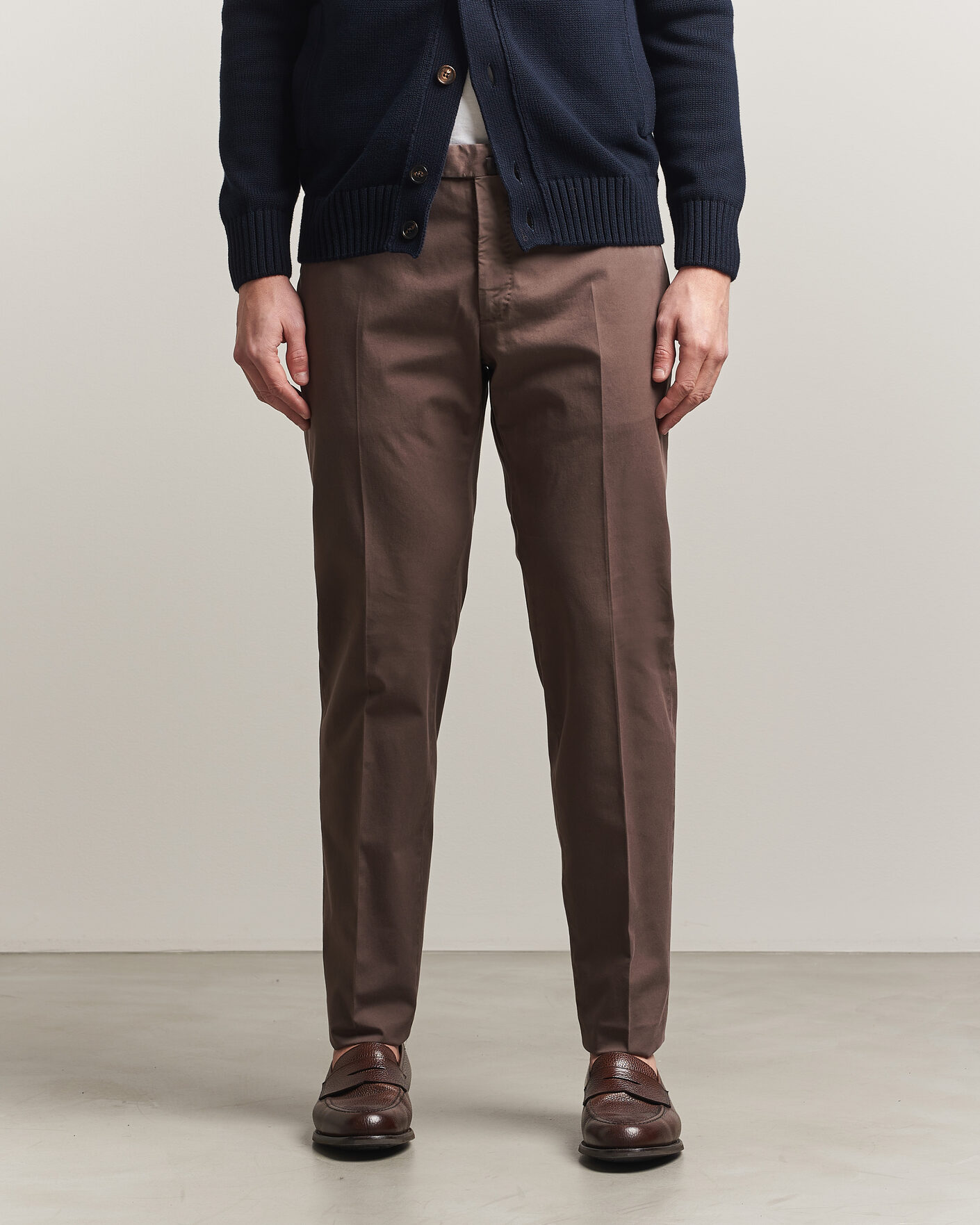 Herren | Hosen | Incotex | Slim Fit Comfort Chinos Dark Brown