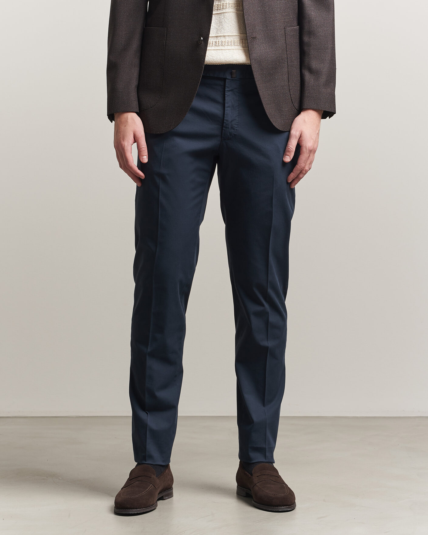 Herren | Hosen | Incotex | Slim Fit Comfort Chinos Navy