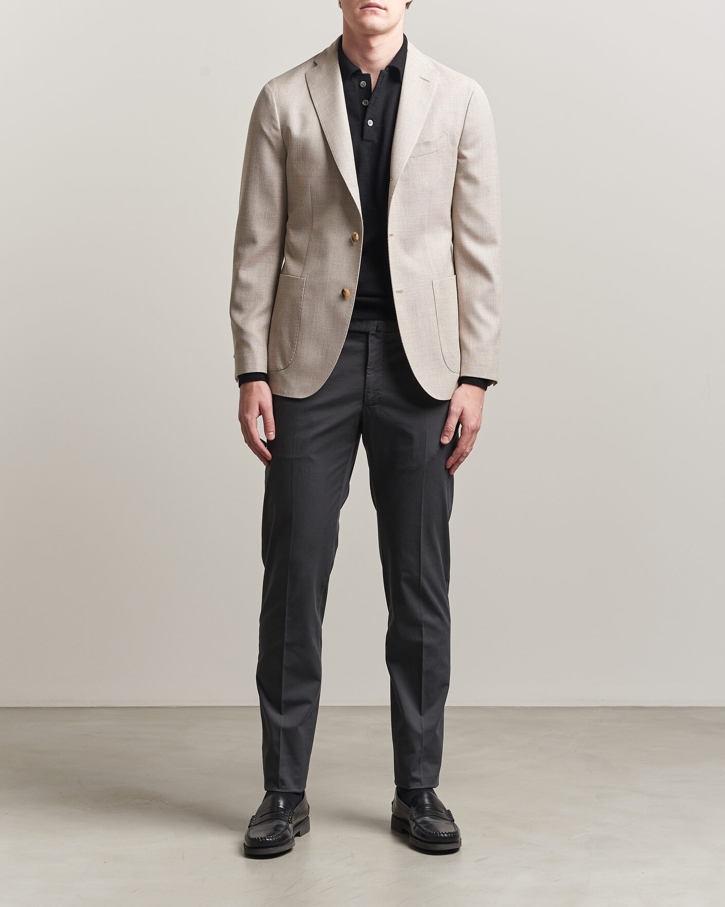 Herren | Hosen | Incotex | Slim Fit Comfort Chinos Dark Grey