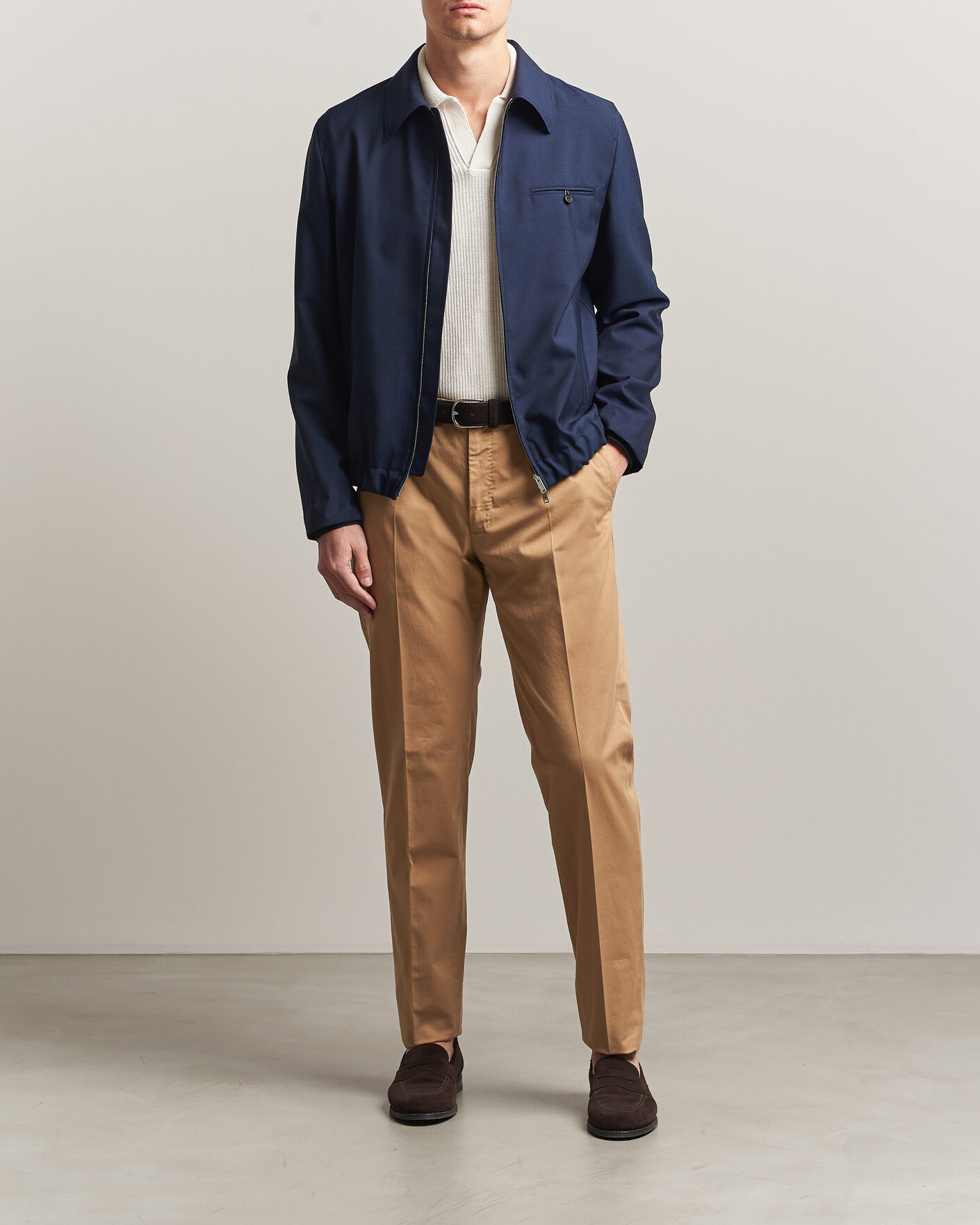 Herren | Hosen | Incotex | Regular Fit Comfort Chinos Khaki
