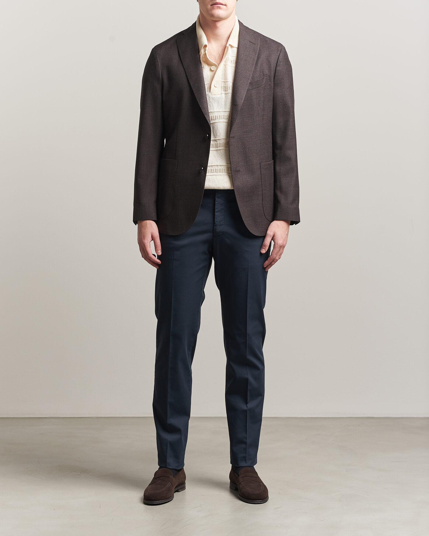Herren | Hosen | Incotex | Regular Fit Comfort Chinos Navy