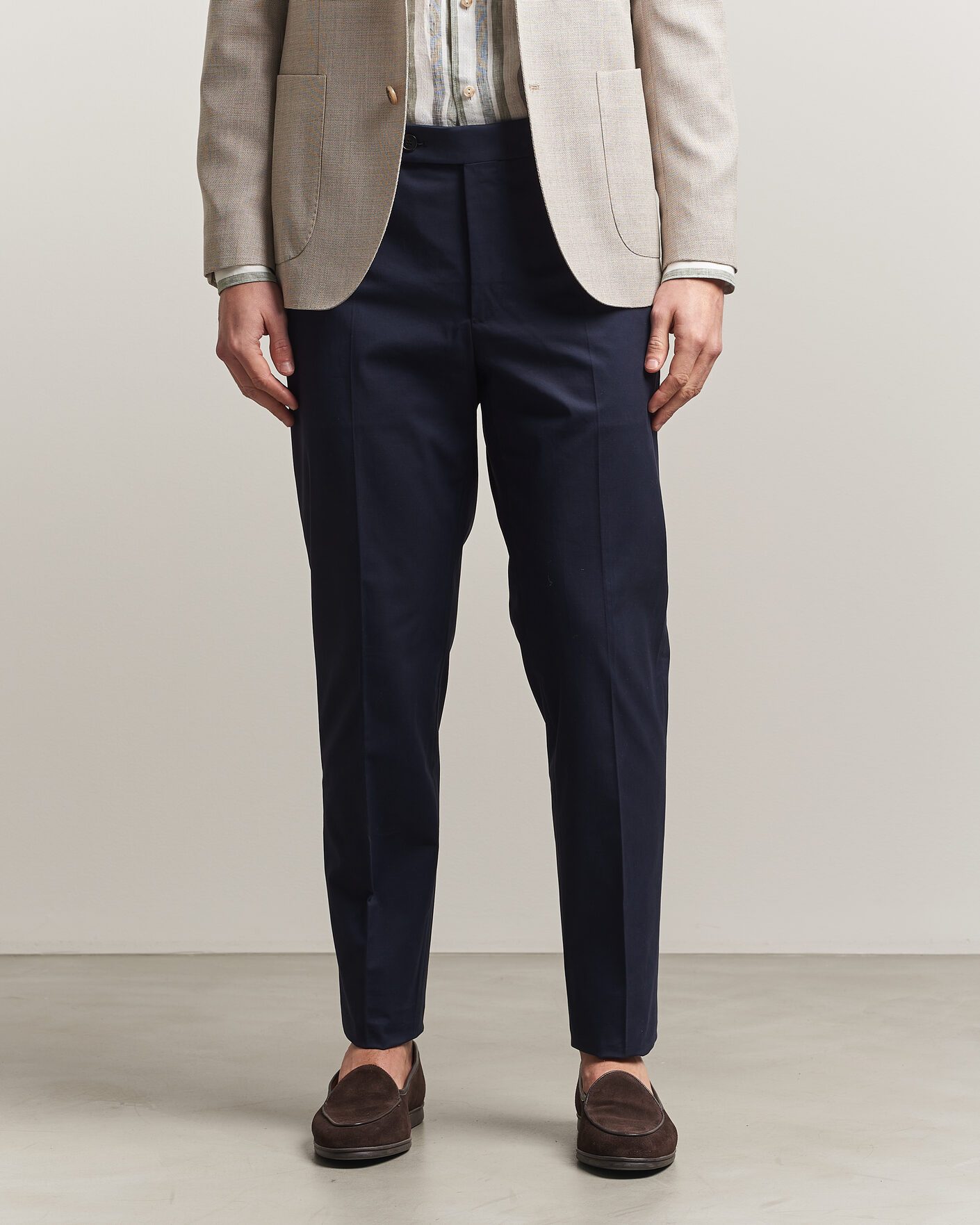 Herren | Hosen | Incotex | Regular Fit Flexgab Cotton Chinos Navy