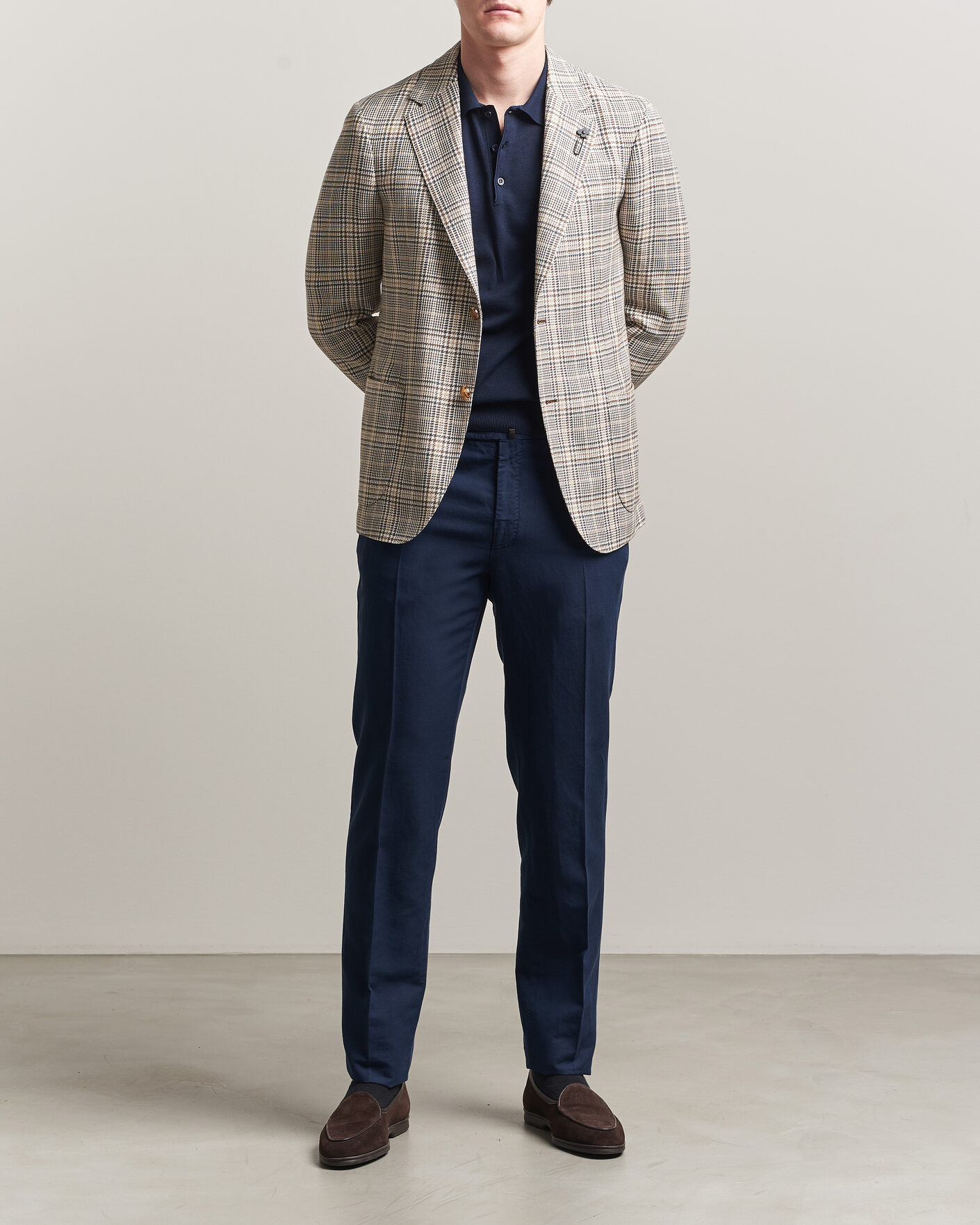 Herren | Hosen | Incotex | Regular Fit Chinolino Trousers Navy