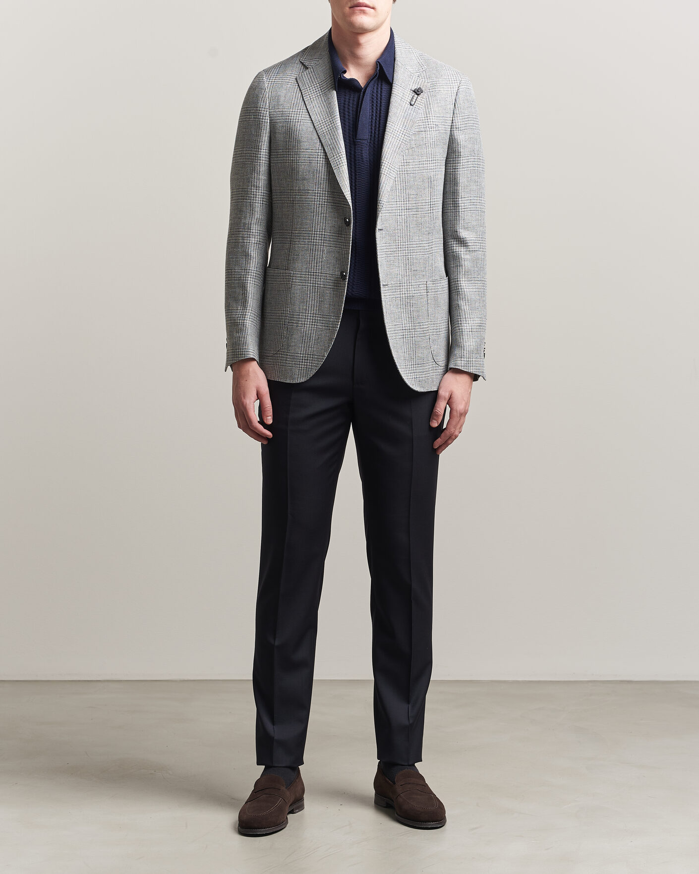 Herren | Hosen | Incotex | Regular Fit Super 100s Wool Pants Blue