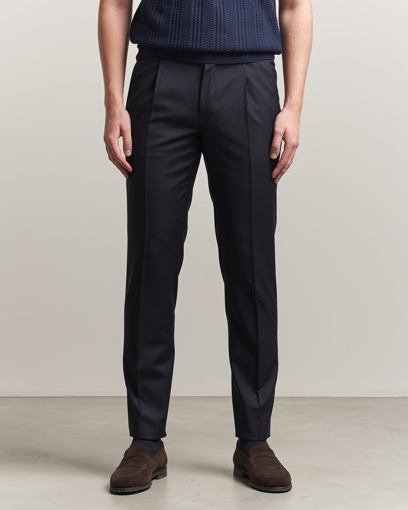 Herren | Hosen | Incotex | Regular Fit Super 100s Wool Pants Blue
