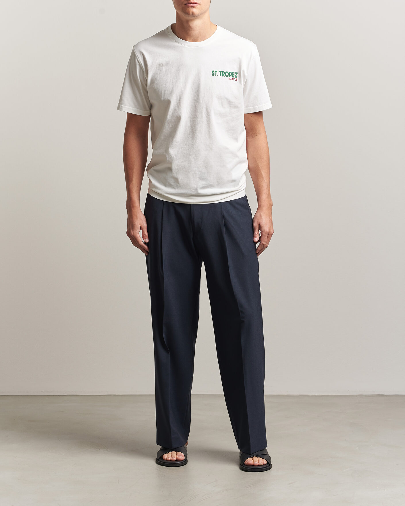 Herren | T-Shirts | MC2 Saint Barth | Back Printed Cotton T-Shirt St Tropez Sun