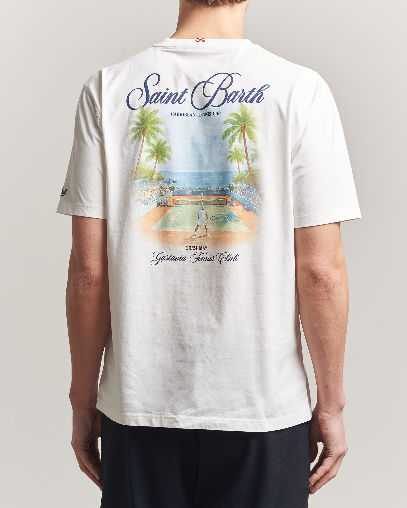 Herren | T-Shirts | MC2 Saint Barth | Back Printed Cotton T-Shirt Gustavia Cup