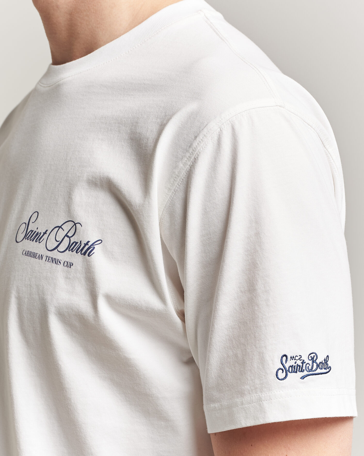 Herren | T-Shirts | MC2 Saint Barth | Back Printed Cotton T-Shirt Gustavia Cup