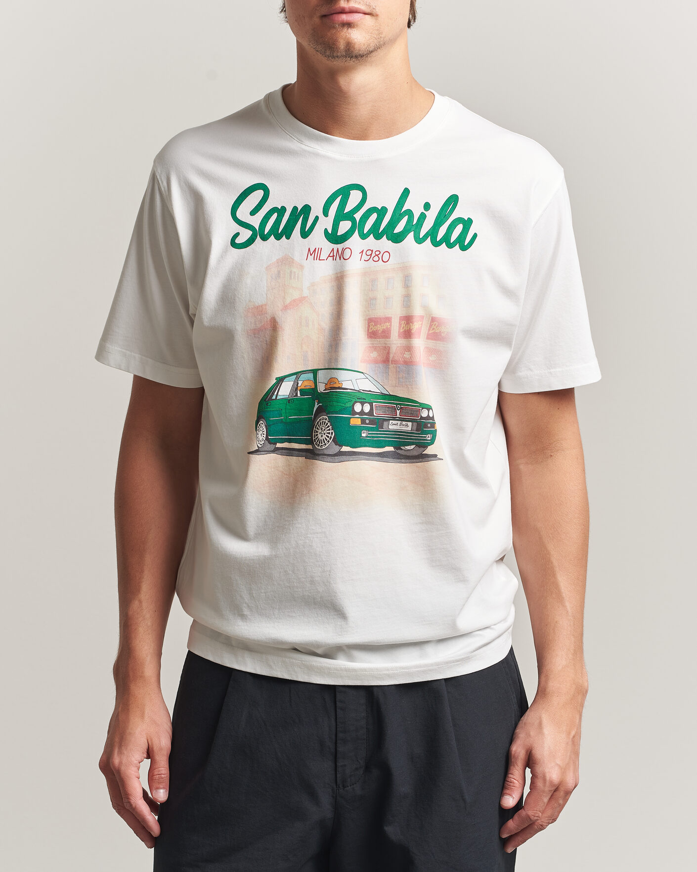 Herren | T-Shirts | MC2 Saint Barth | Printed Cotton T-Shirt San Babila Car