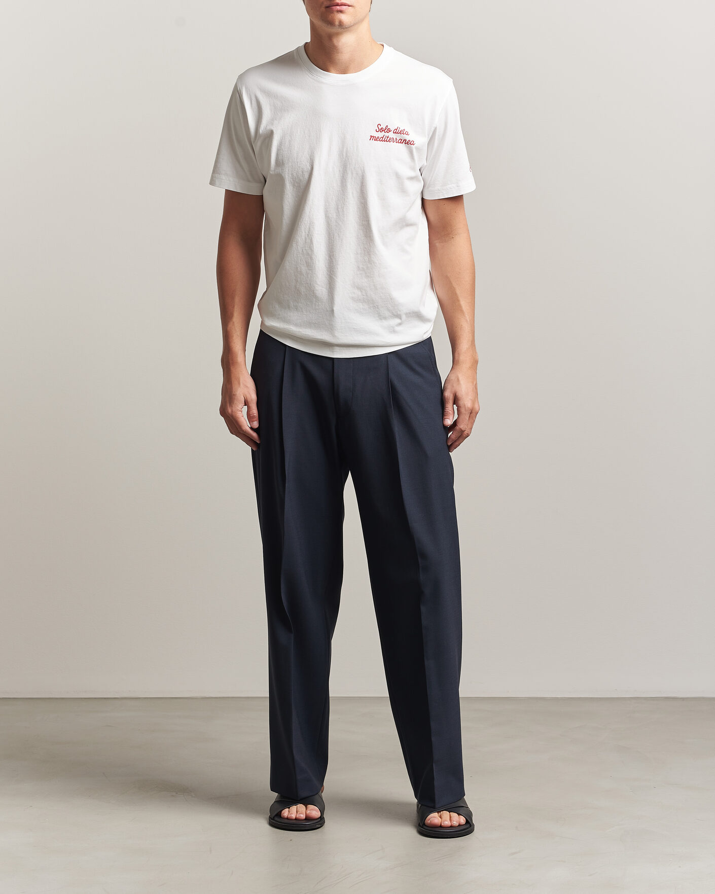 Herren | T-Shirts | MC2 Saint Barth | Back Printed Cotton T-Shirt Dieta Mediterranea