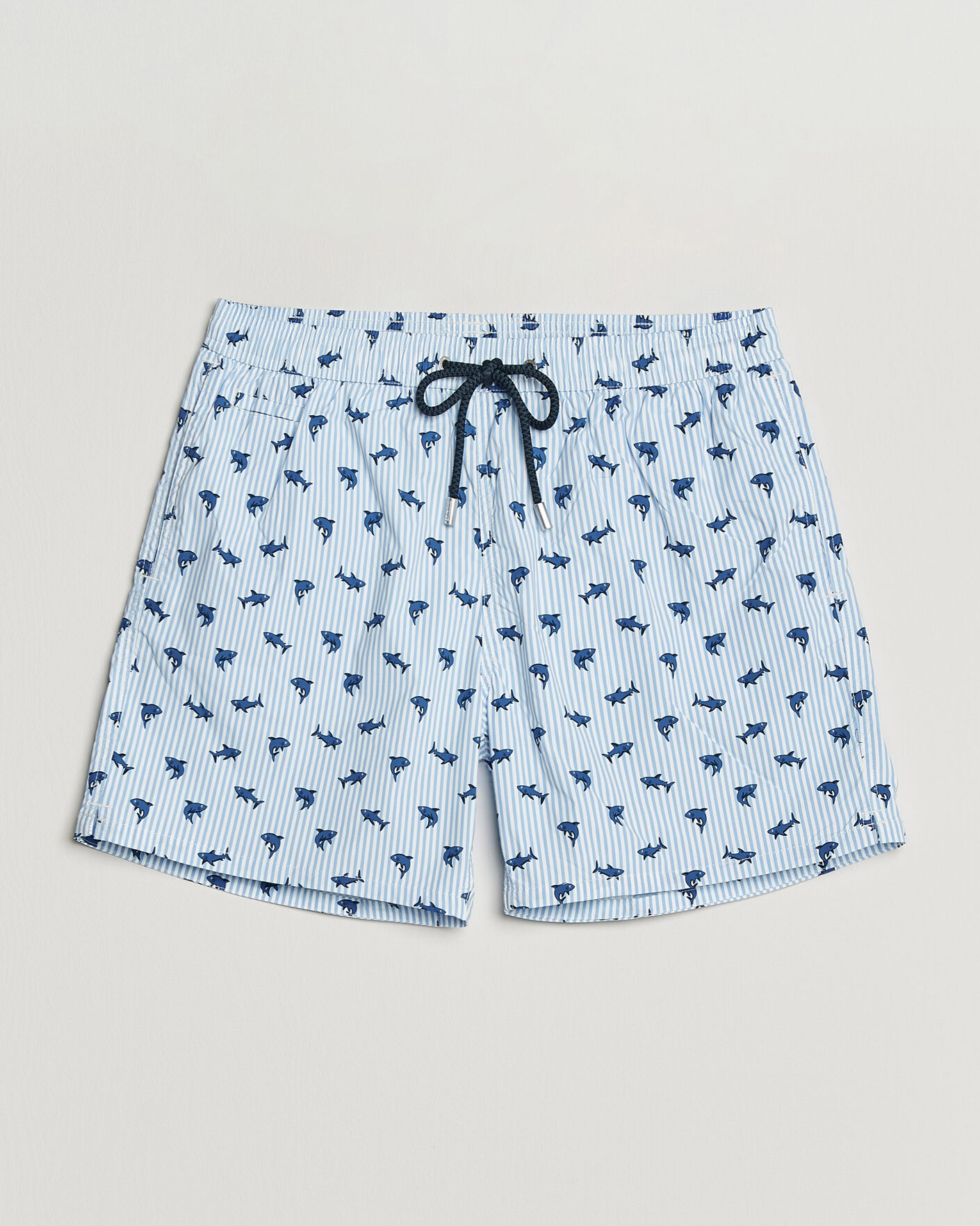 Herren | Badehosen | MC2 Saint Barth | Printed Swim Shorts Blue Sharks
