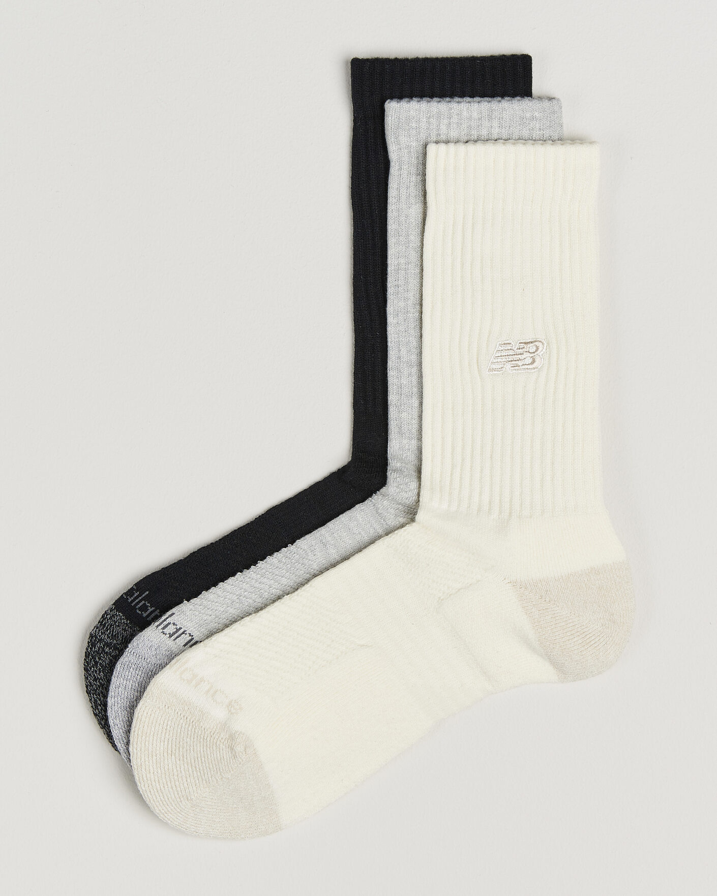 Herren | Unterwäsche | New Balance | 3-Pack Active Premium Crew Socks Black/White/Grey