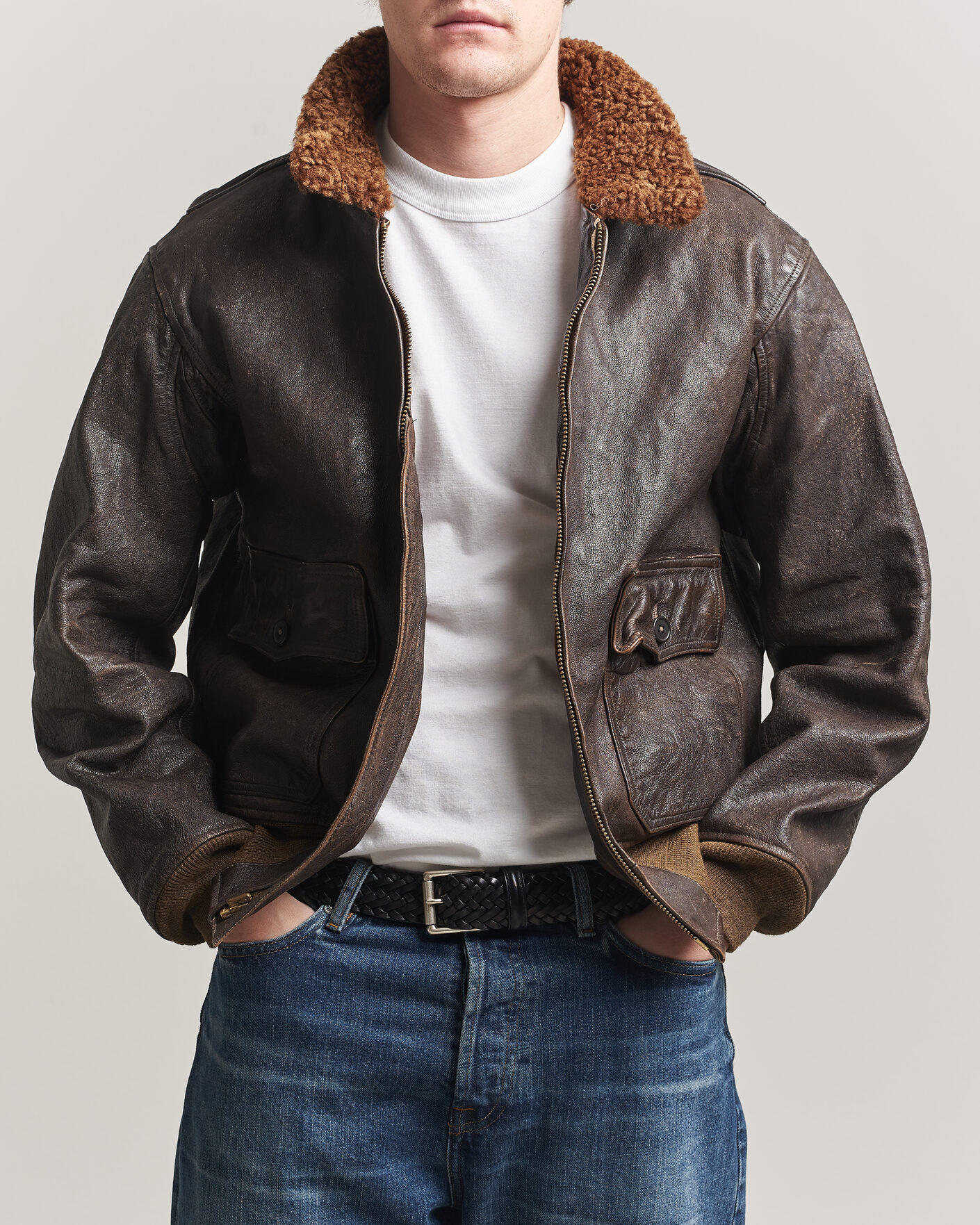 Herren | Jacken | RRL | Pratt Leather Jacket Vintage Brown