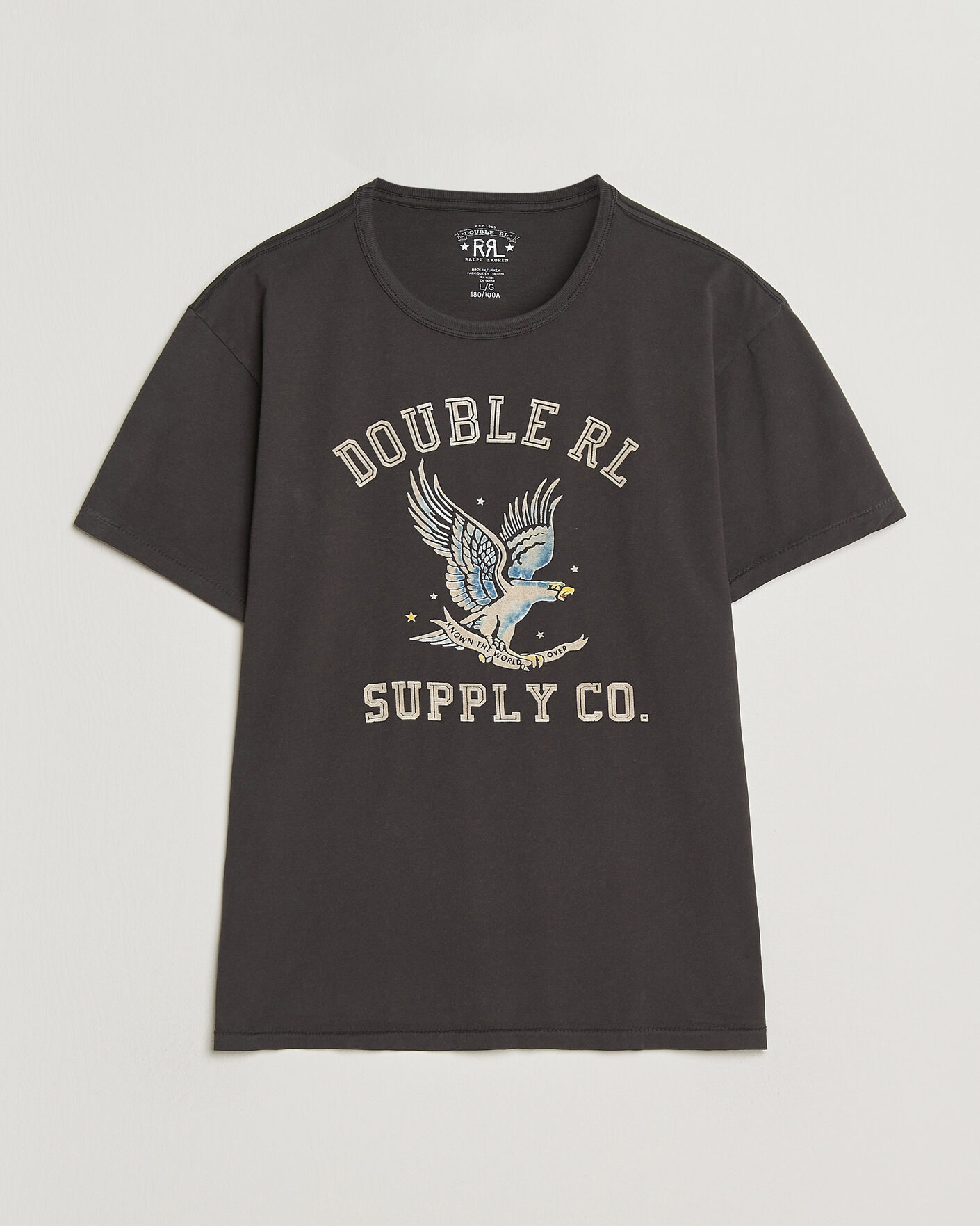 Herren | T-Shirts | RRL | Eagle Print Tee Faded Black