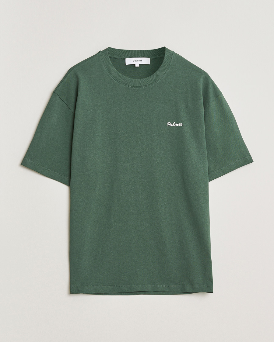 Herren | T-Shirts | Palmes | Stitch T-Shirt Dark Green