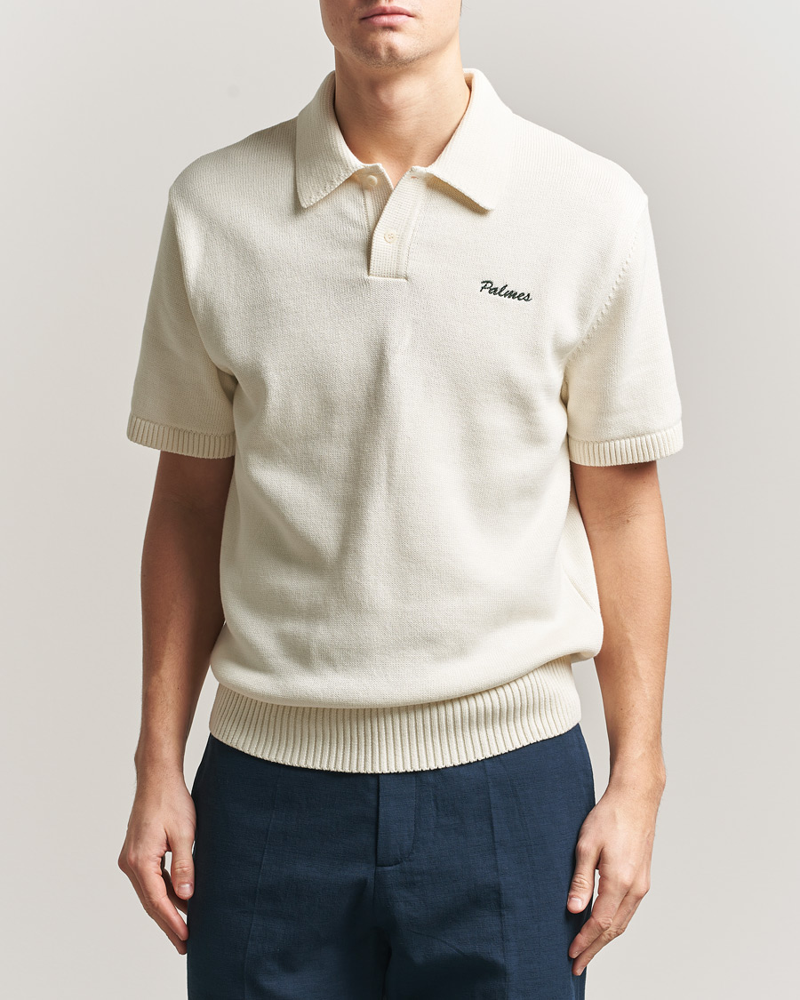 Herren | Poloshirts | Palmes | Cotton Knit Polo Off White