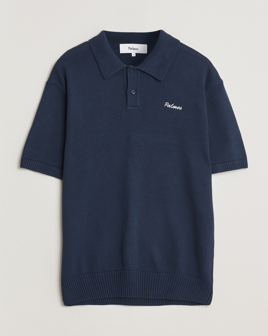 Herren | Poloshirts | Palmes | Cotton Knit Polo Navy