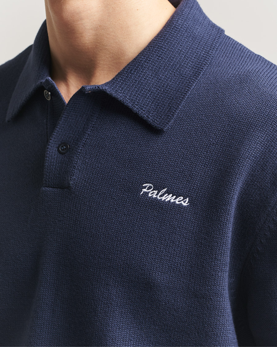 Herren | Poloshirts | Palmes | Cotton Knit Polo Navy