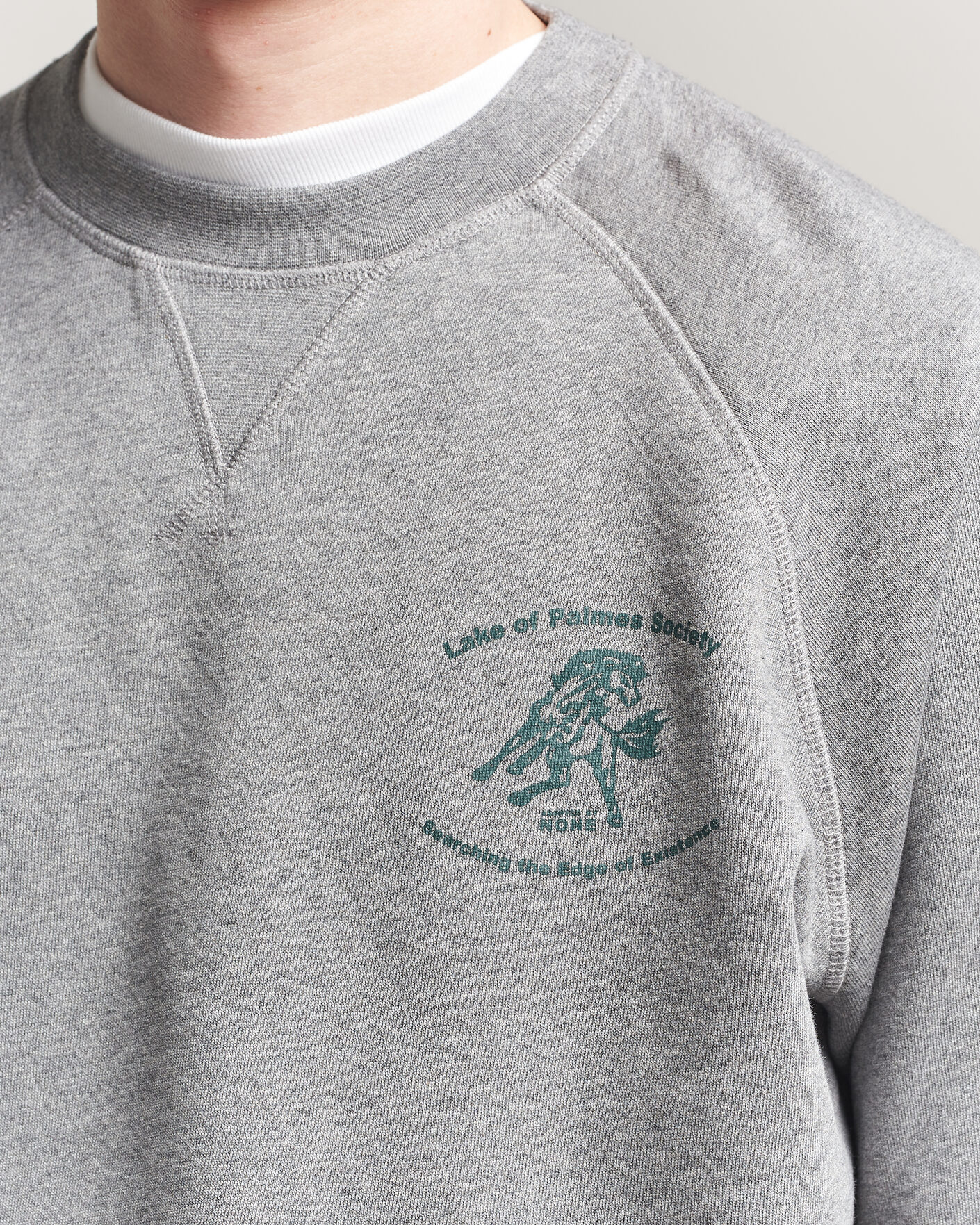Herren | Pullover | Palmes | Lake Raglan Sweatshirt Grey Melange