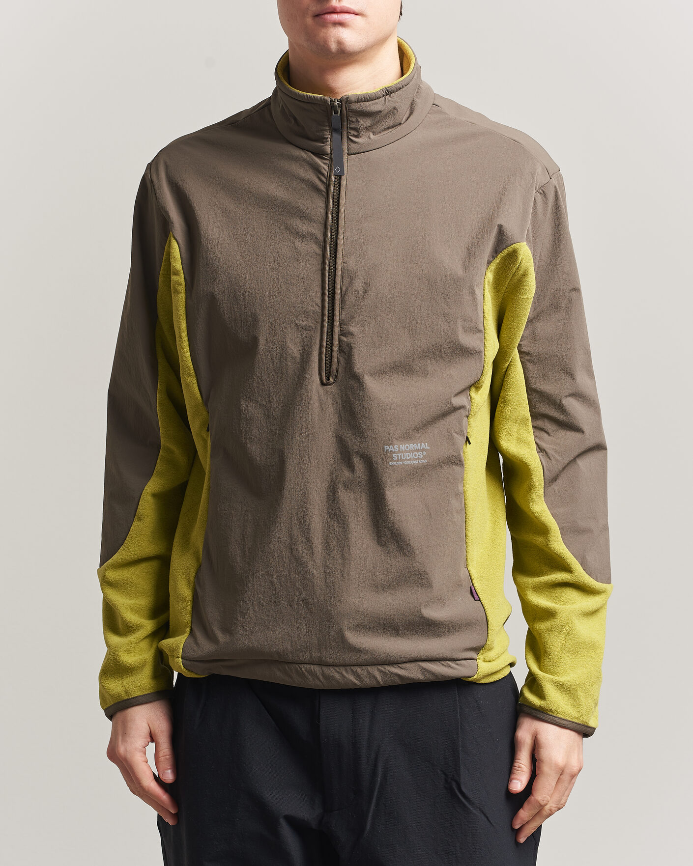 Herren | Jacken | Pas Normal Studios | Off Race Light Fleece Half Zip Moss Green