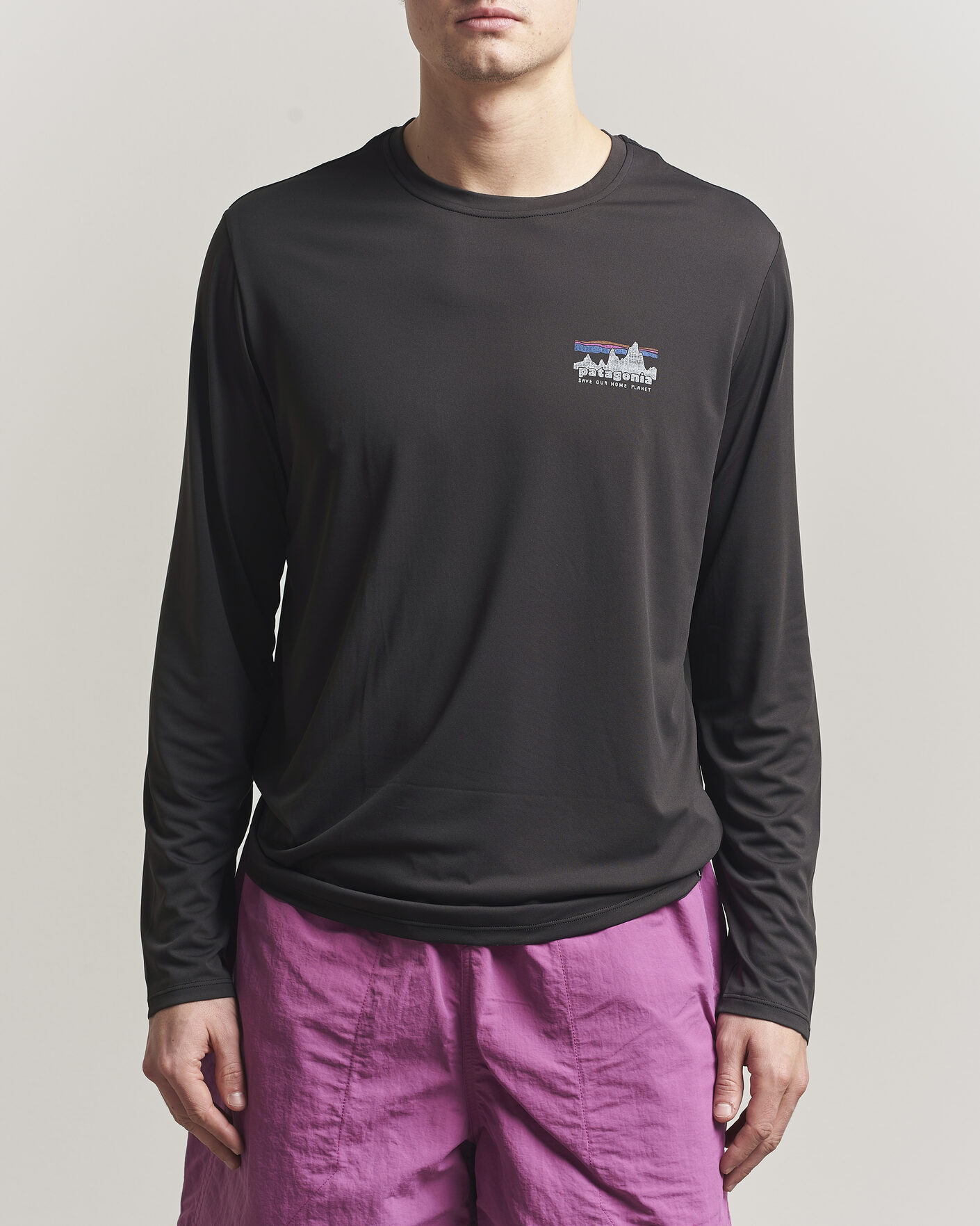 Herren | T-Shirts | Patagonia | 73 Skyline Cap Cool Daily Long Sleeve T-Shirt Black