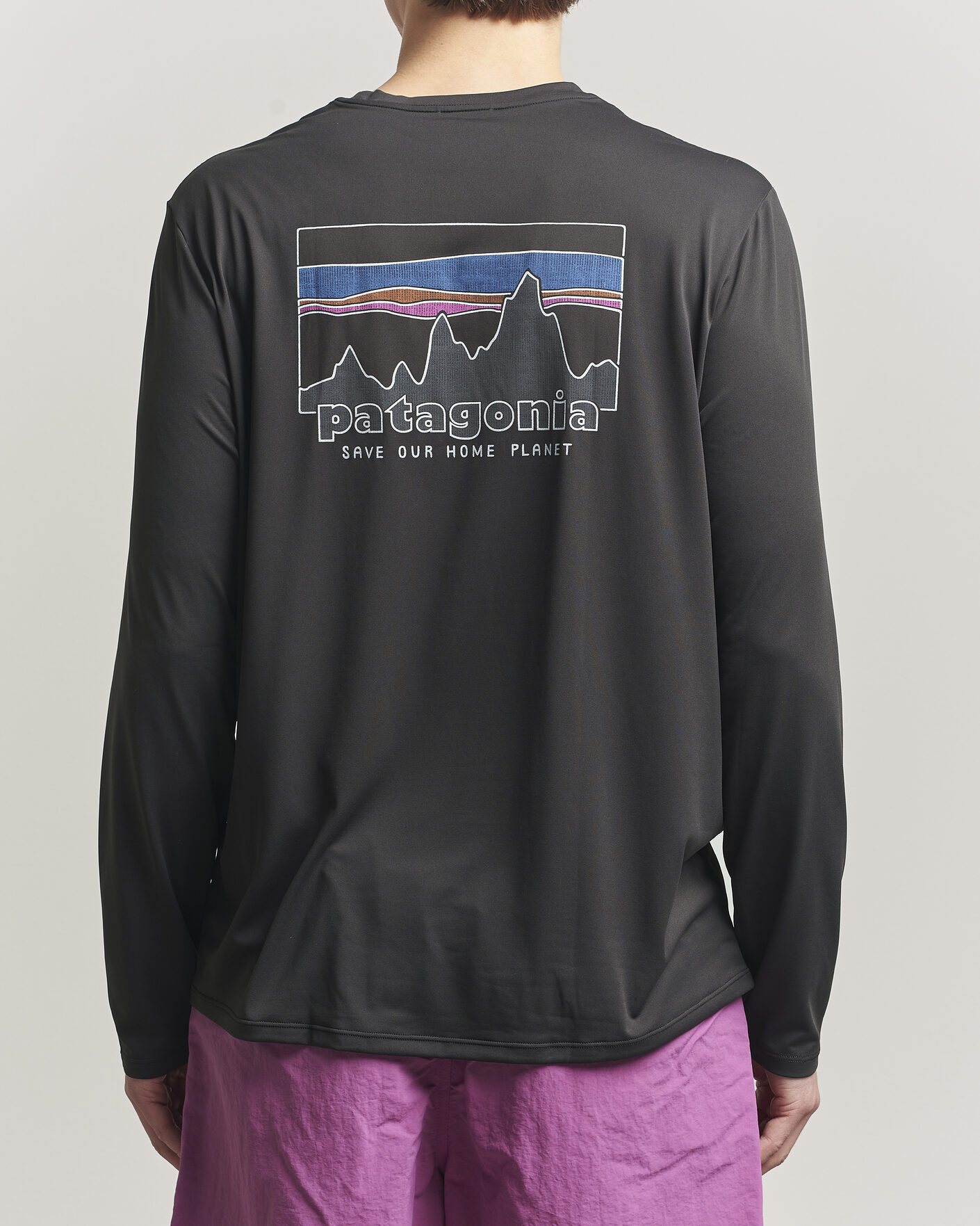 Herren | T-Shirts | Patagonia | 73 Skyline Cap Cool Daily Long Sleeve T-Shirt Black