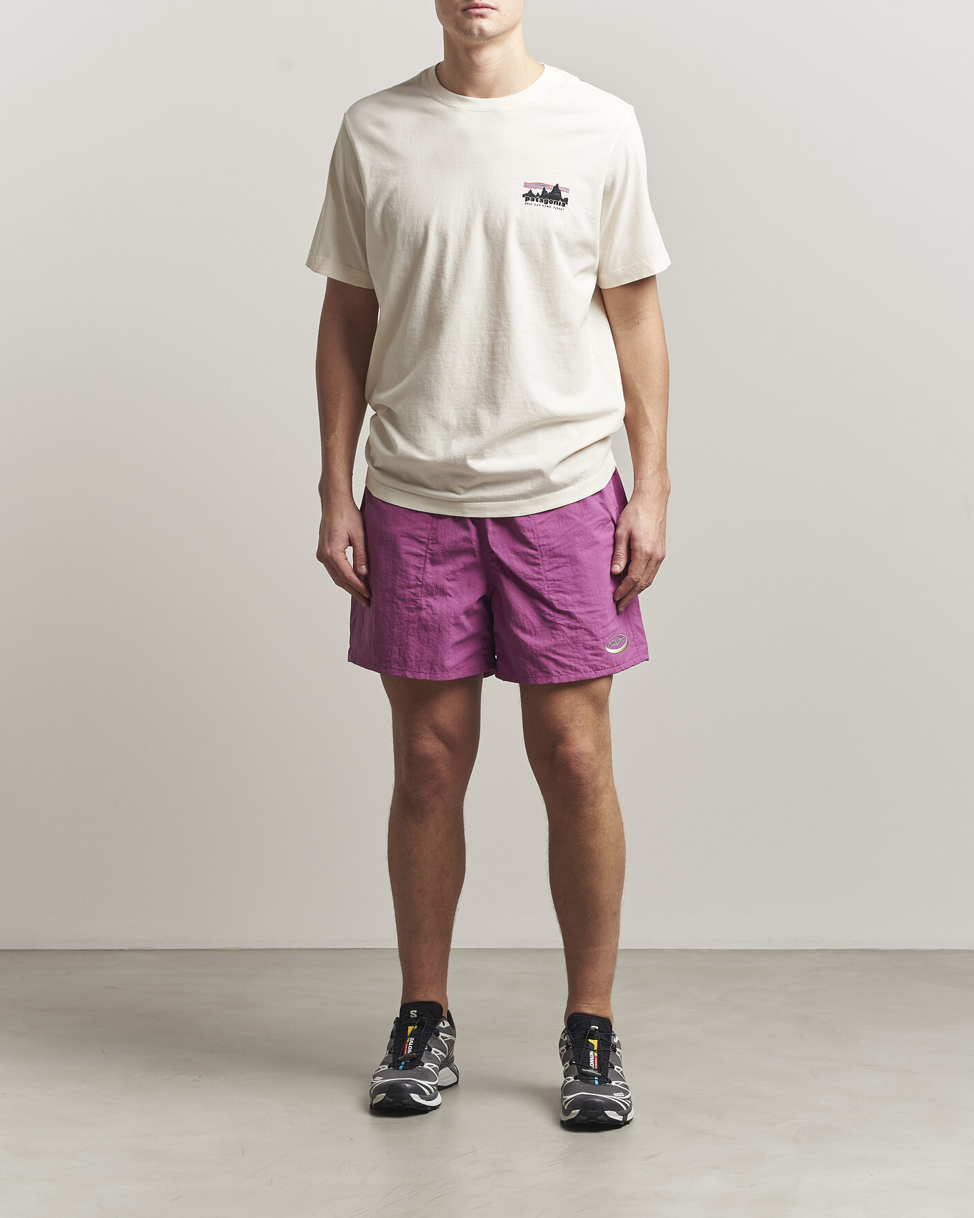 Herren | T-Shirts | Patagonia | 73 Skyline Logo T-Shirt Undyed Natural