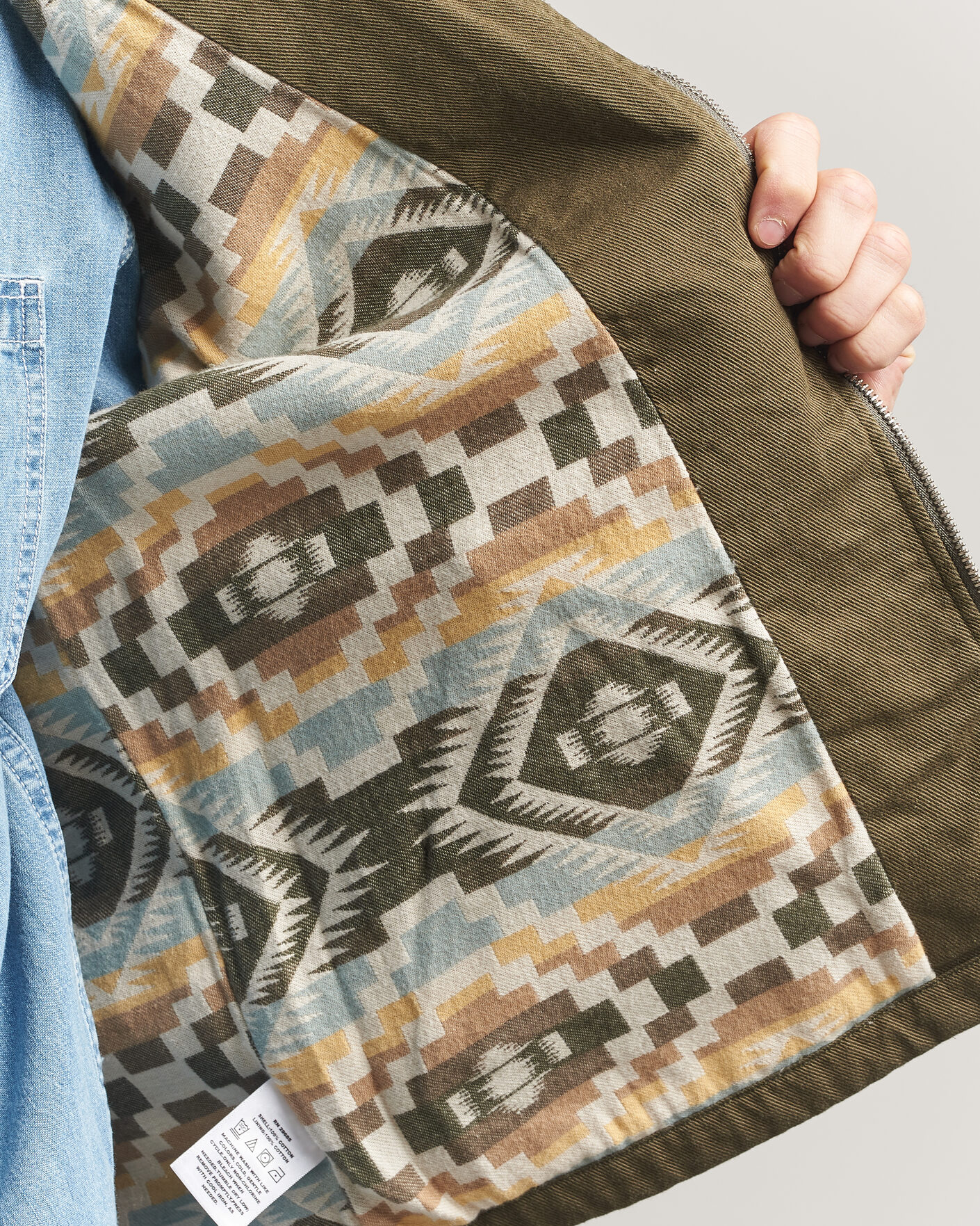 Herren | Jacken | Pendleton | Blandet Lined Bomber Jacket Sage