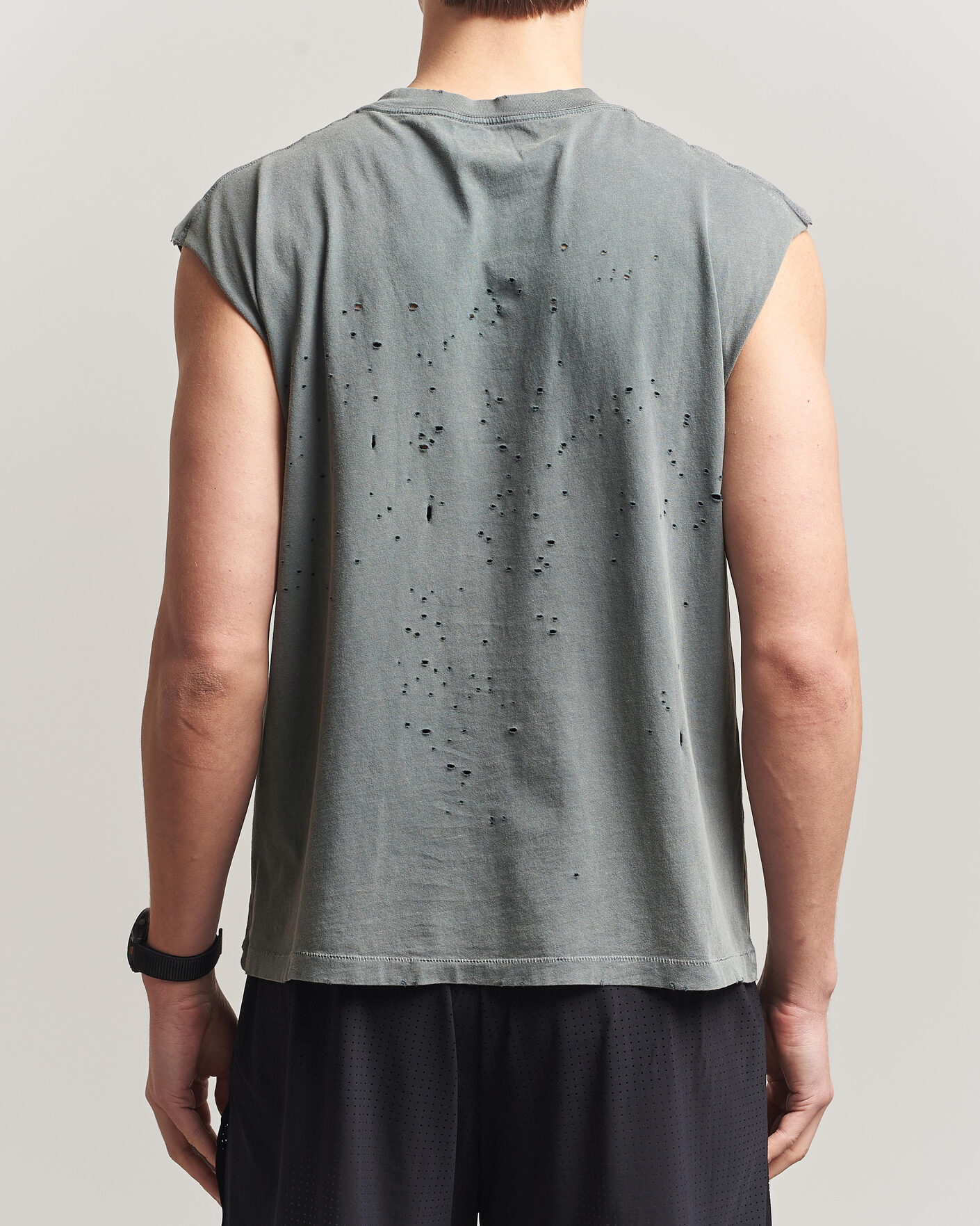 Herren | T-Shirts | Satisfy | MothTech Muscle Tee Faded Black