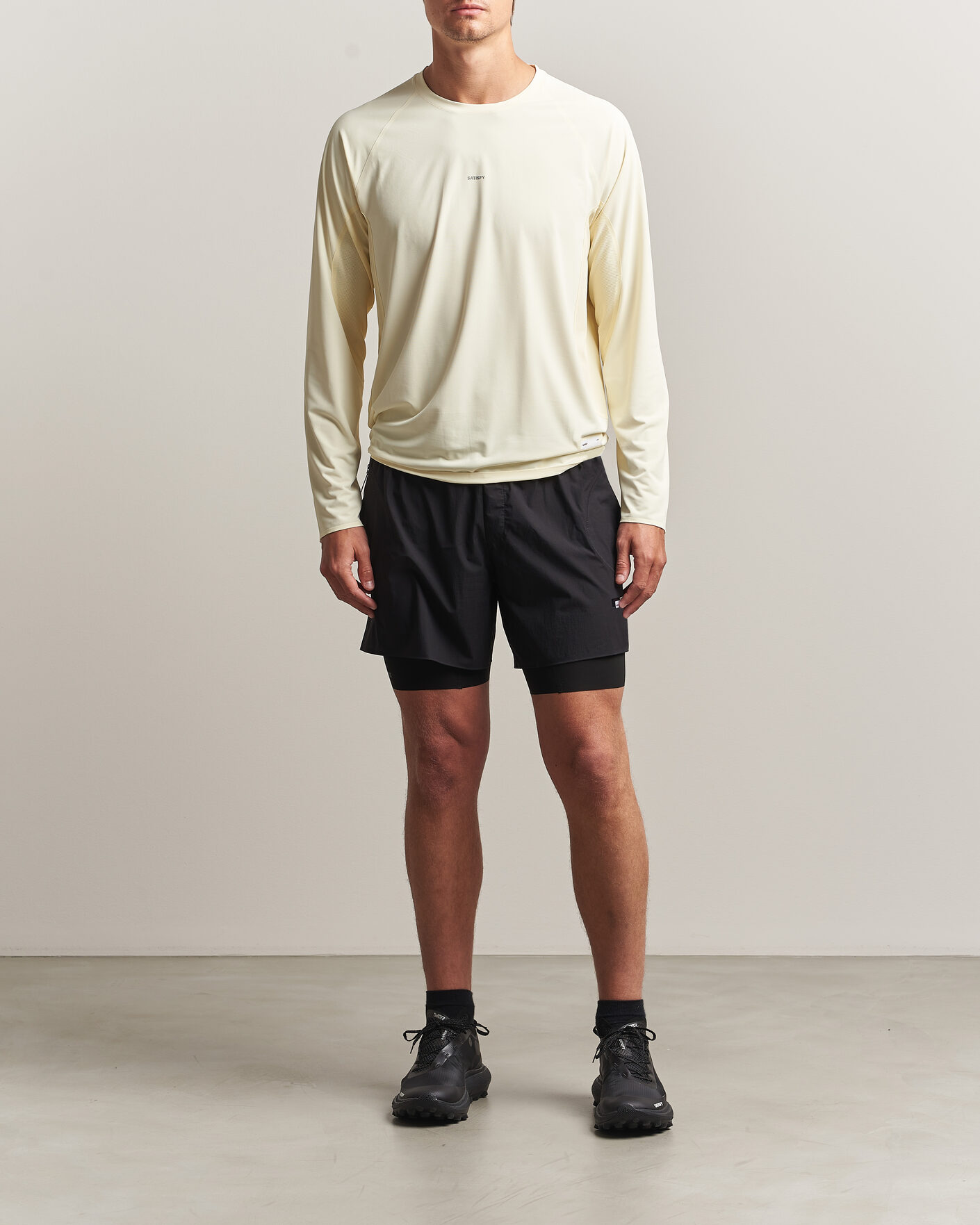 Herren | T-Shirts | Satisfy | AuraLite UV Long Sleeve T-Shirt Transparent Yellow