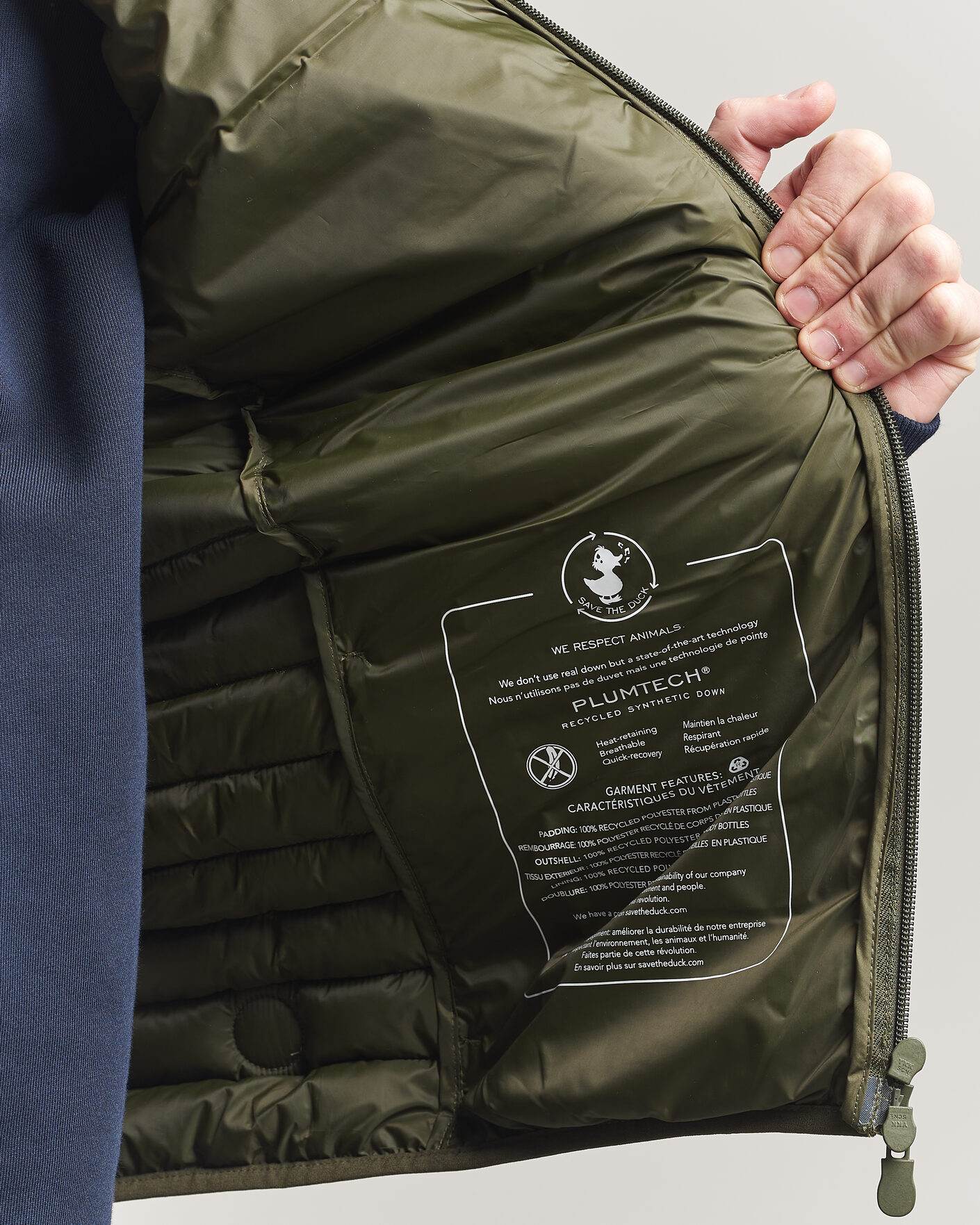 Herren | Westen | Save The Duck | Dave Lightweight Padded Vest Snake Green