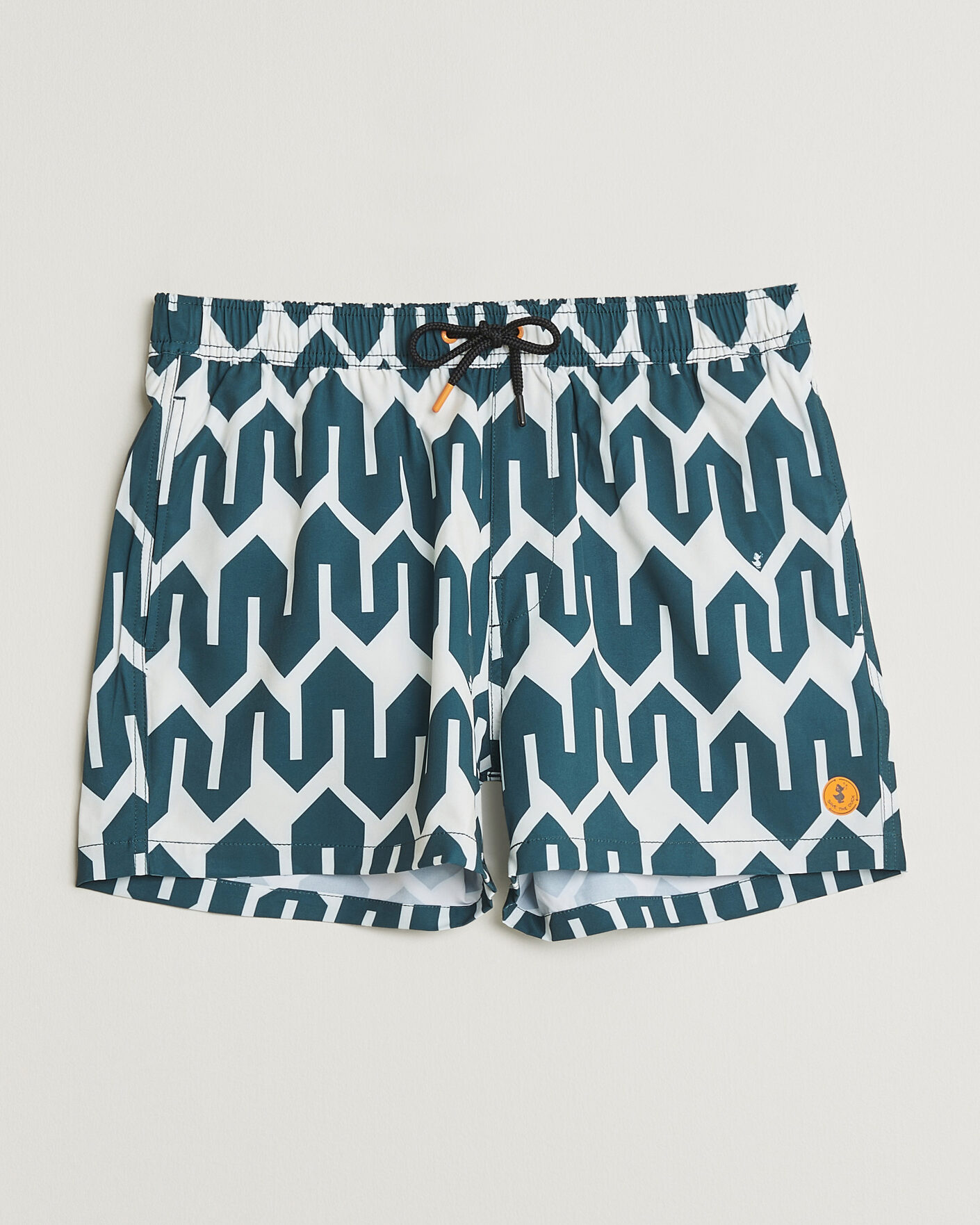 Herren | Badehosen | Save The Duck | Printed Drawstring Swimshorts Zig Zag