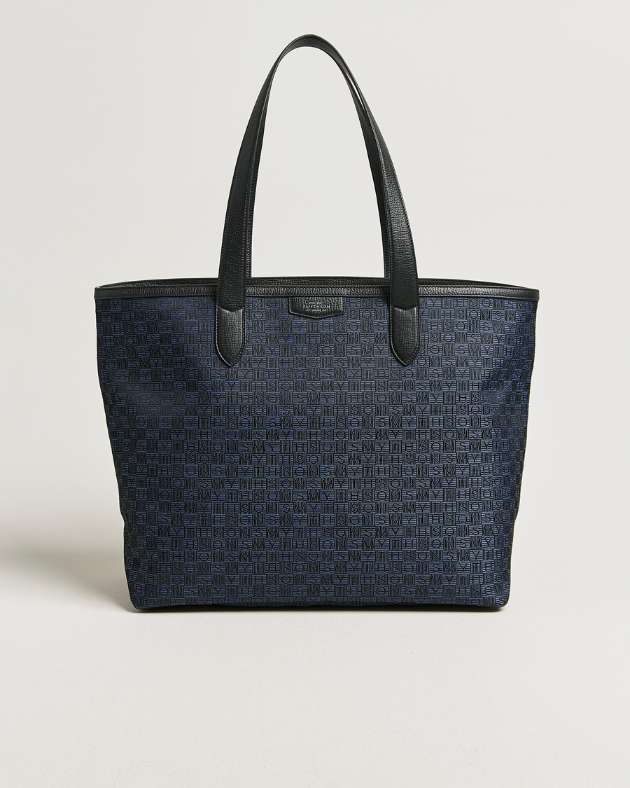 Herren | Taschen | Smythson | Canvas Stamp Tote Navy