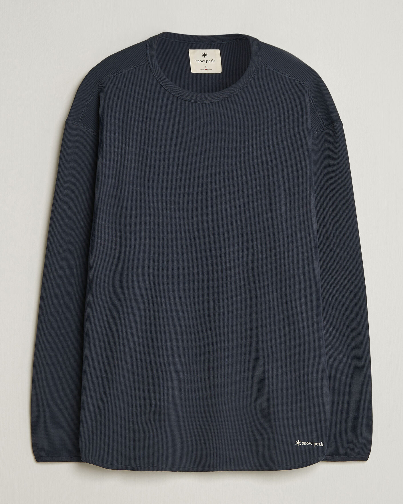 Herren | T-Shirts | Snow Peak | Dry Waffle Long Sleeve T-Shirt Dark Navy