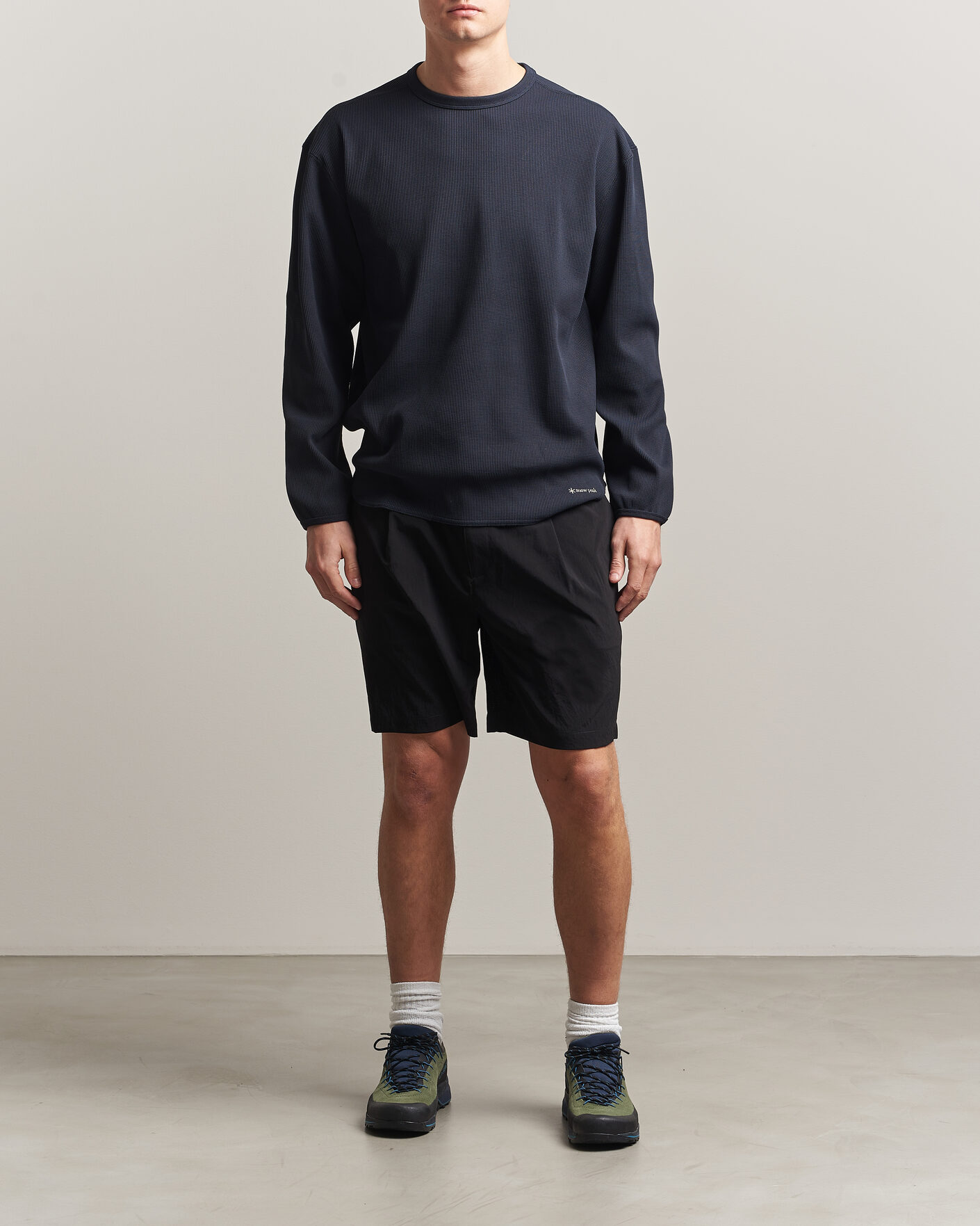 Herren | T-Shirts | Snow Peak | Dry Waffle Long Sleeve T-Shirt Dark Navy